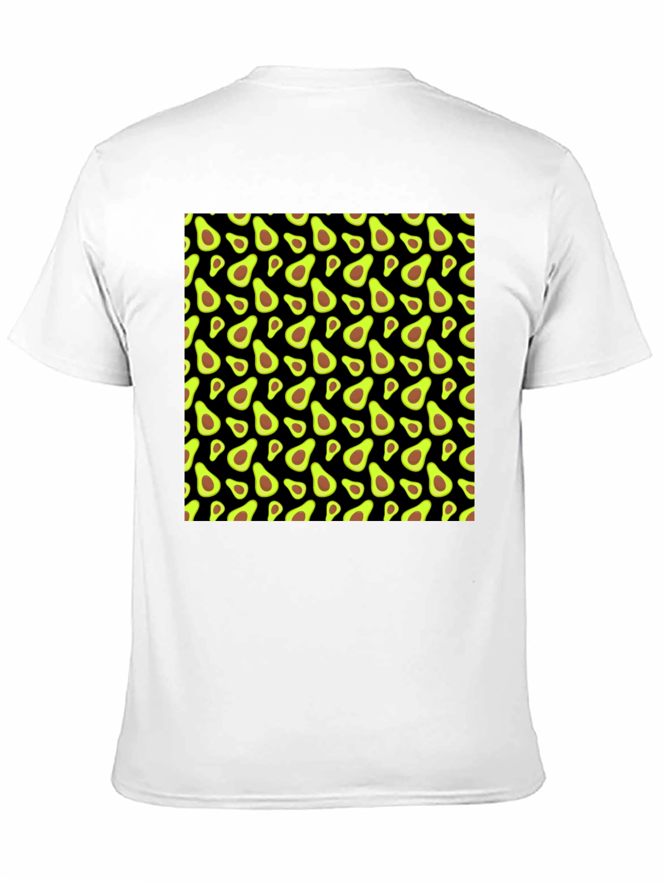 Avocado Pattern Black T-Shirt