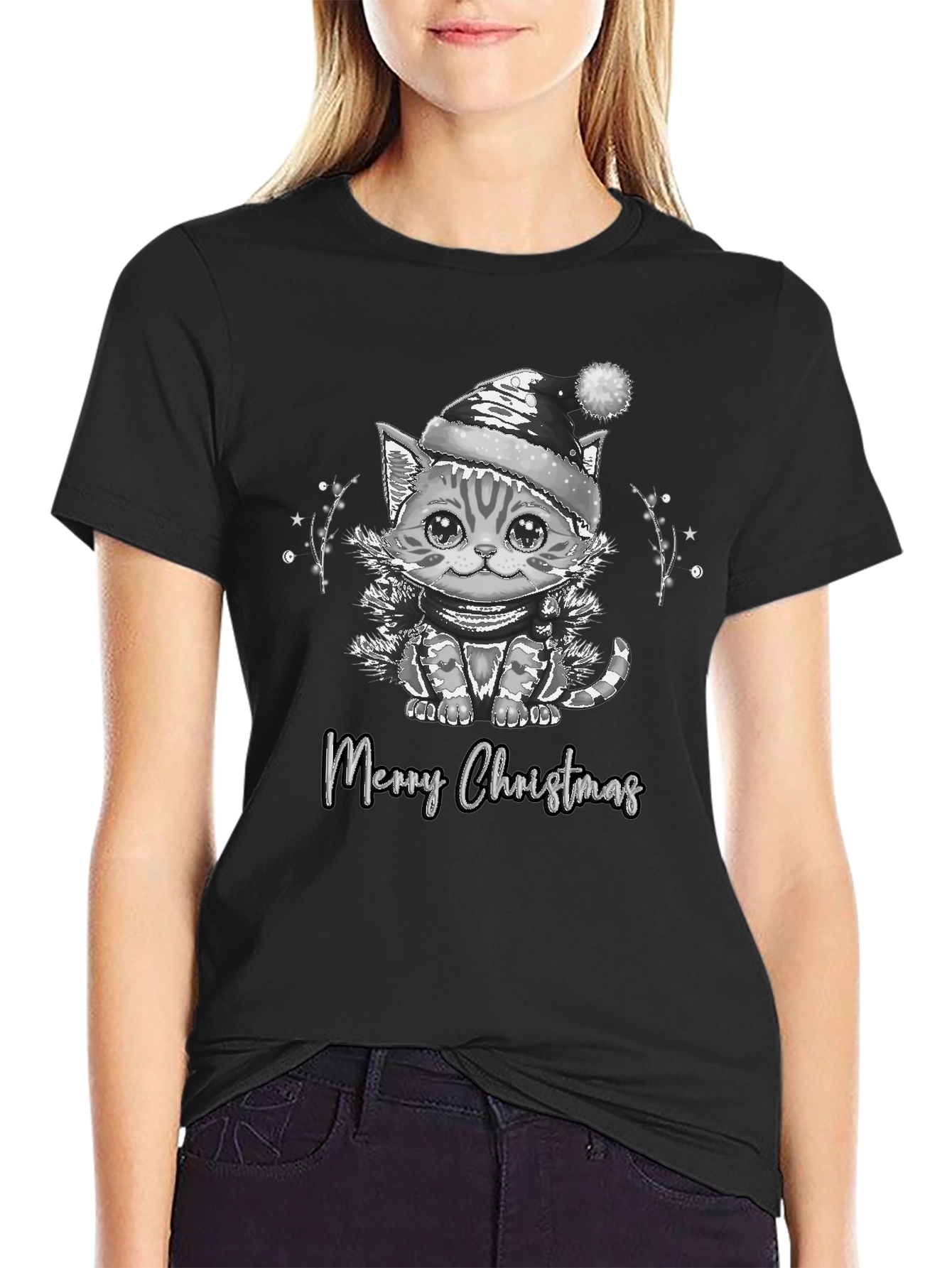 Merry Christmas Cat T-Shirt