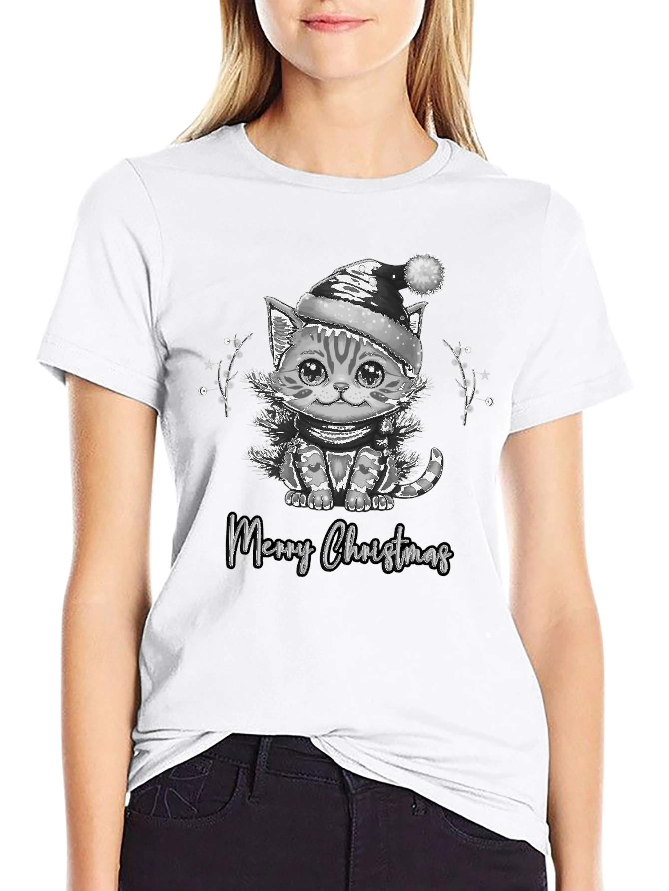 Merry Christmas Cat T-Shirt