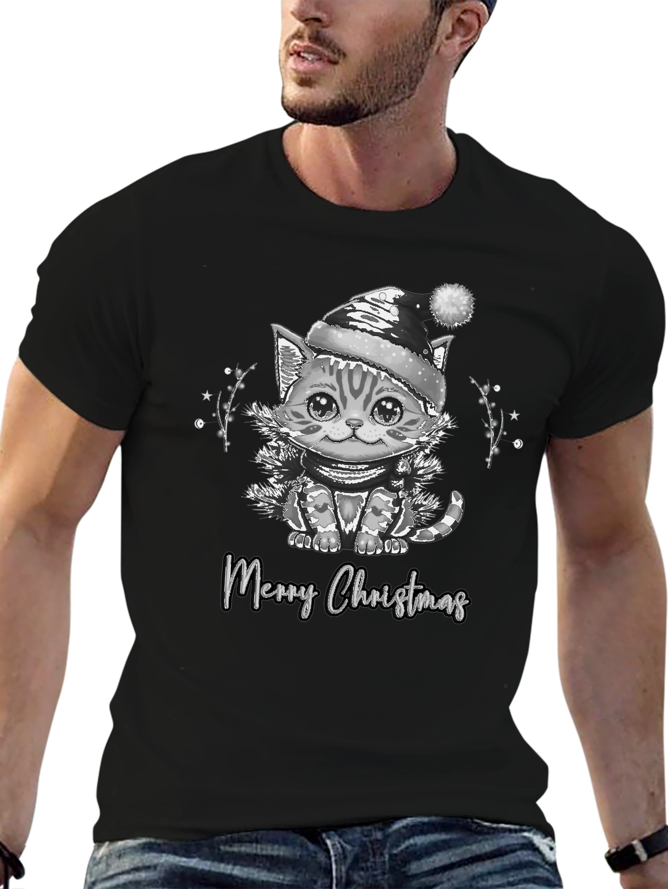 Merry Christmas Cat T-Shirt