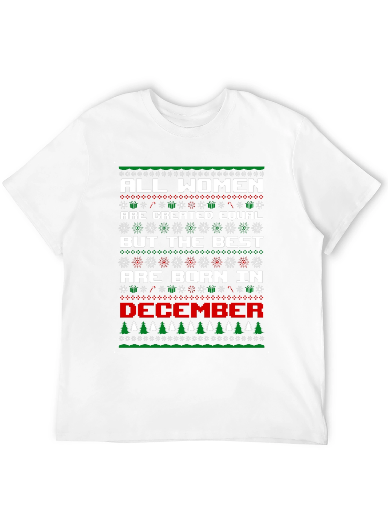 Women Born in December Ugly Christmas Sweater T-Shirt