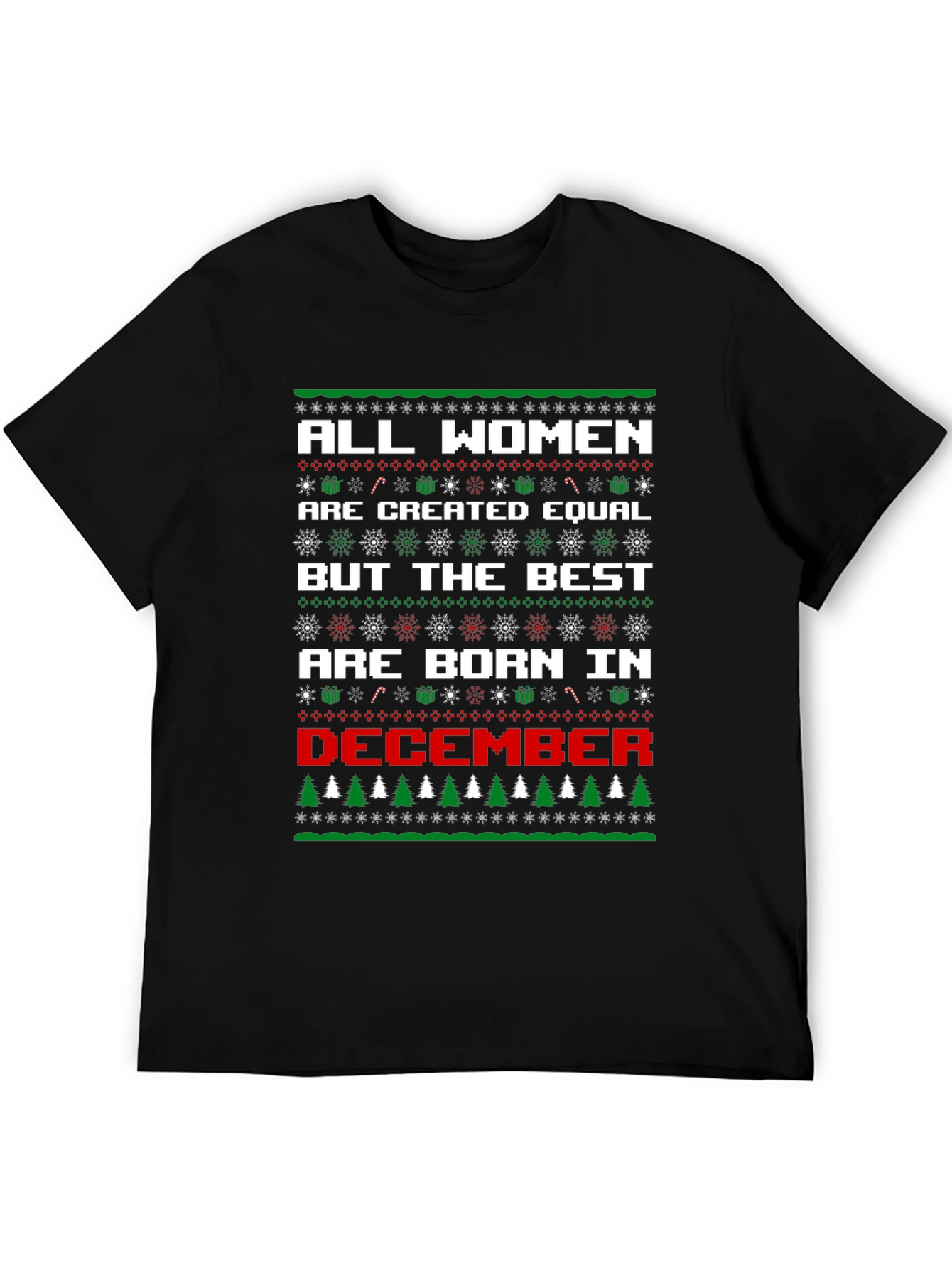 Women Born in December Ugly Christmas Sweater T-Shirt