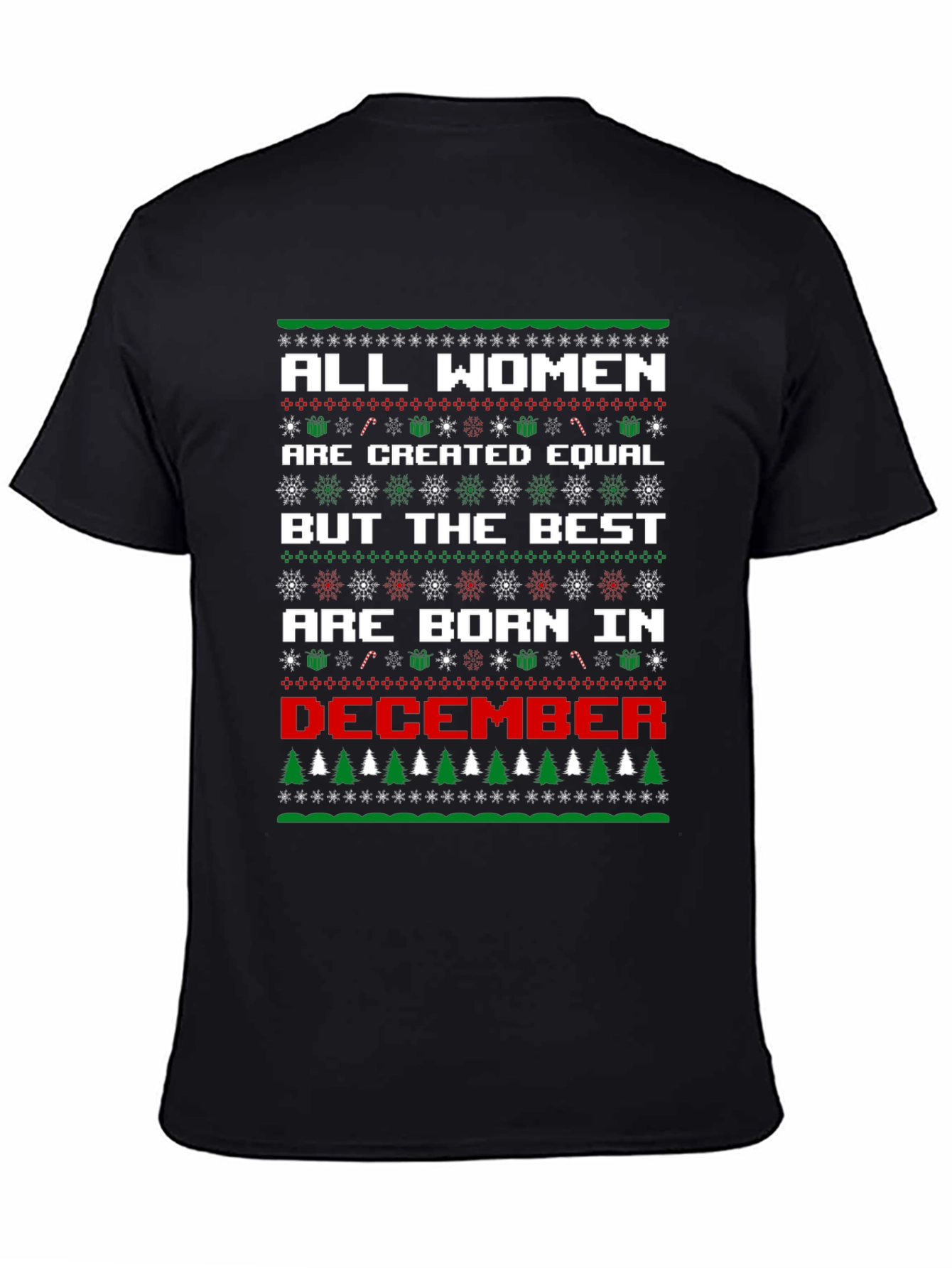 Women Born in December Ugly Christmas Sweater T-Shirt