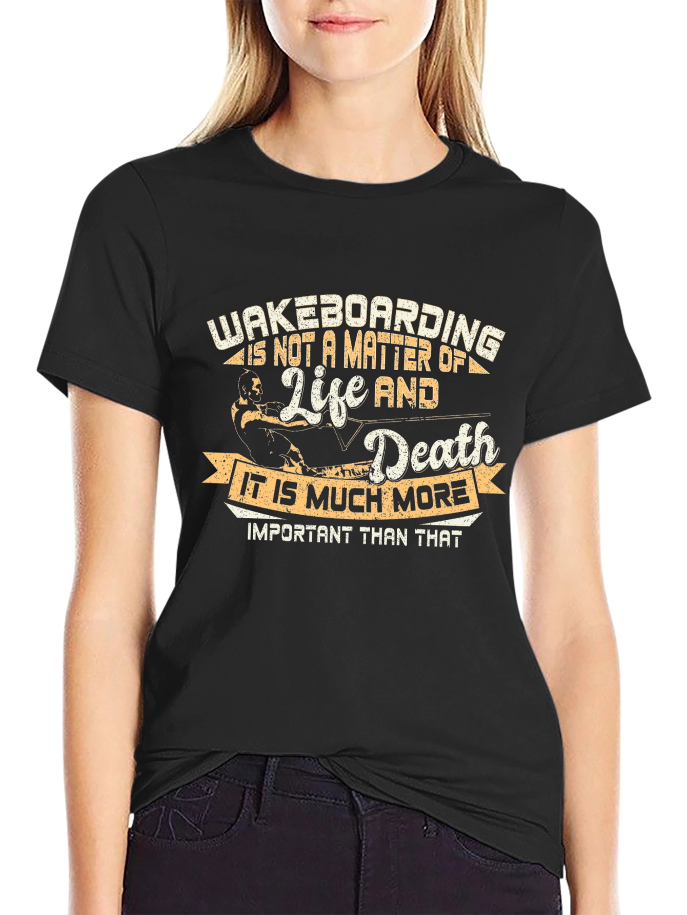 Wakeboarding Life and Death Graphic Tee