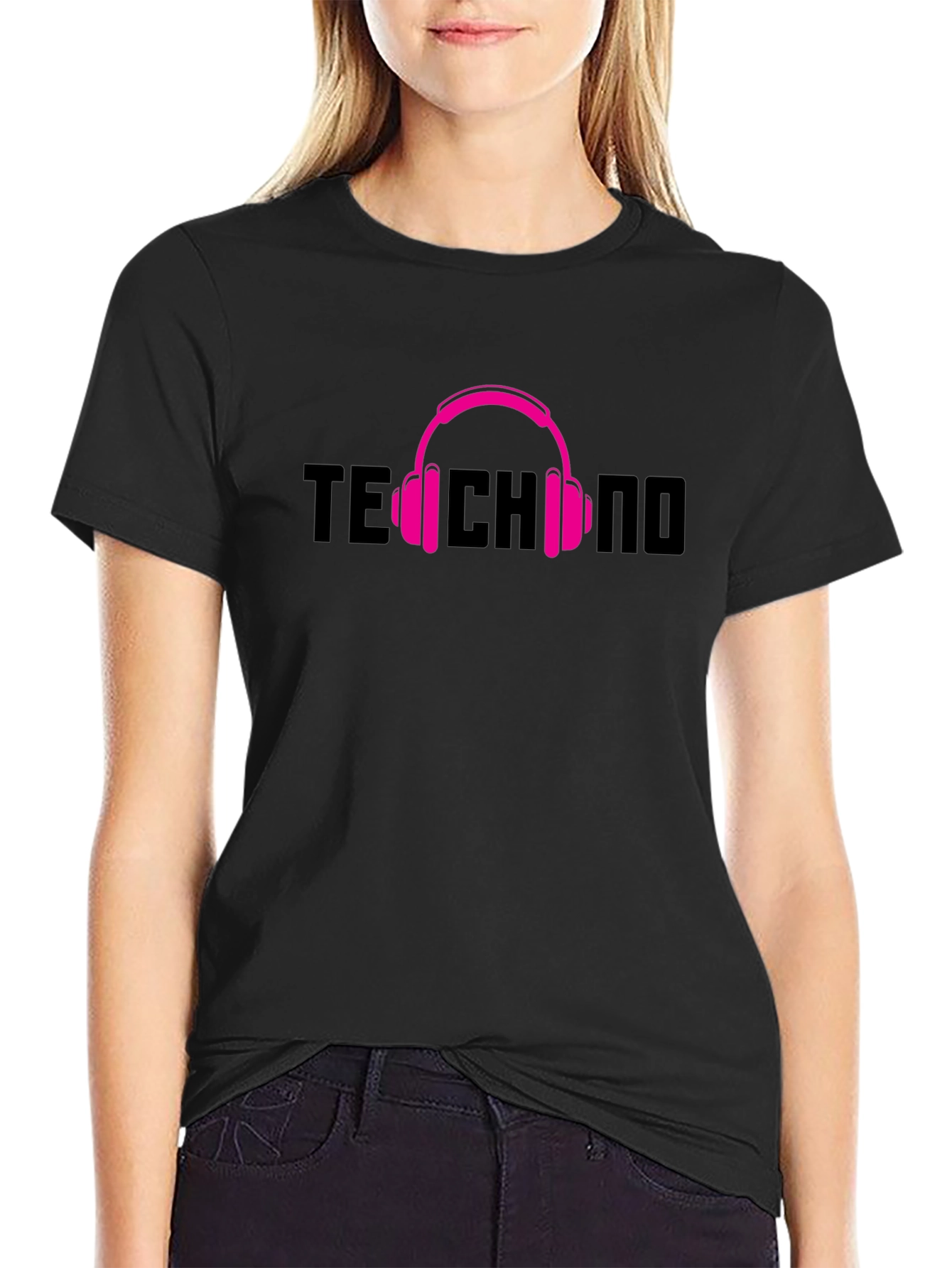 Techno Music Headphone Graphic T-Shirt