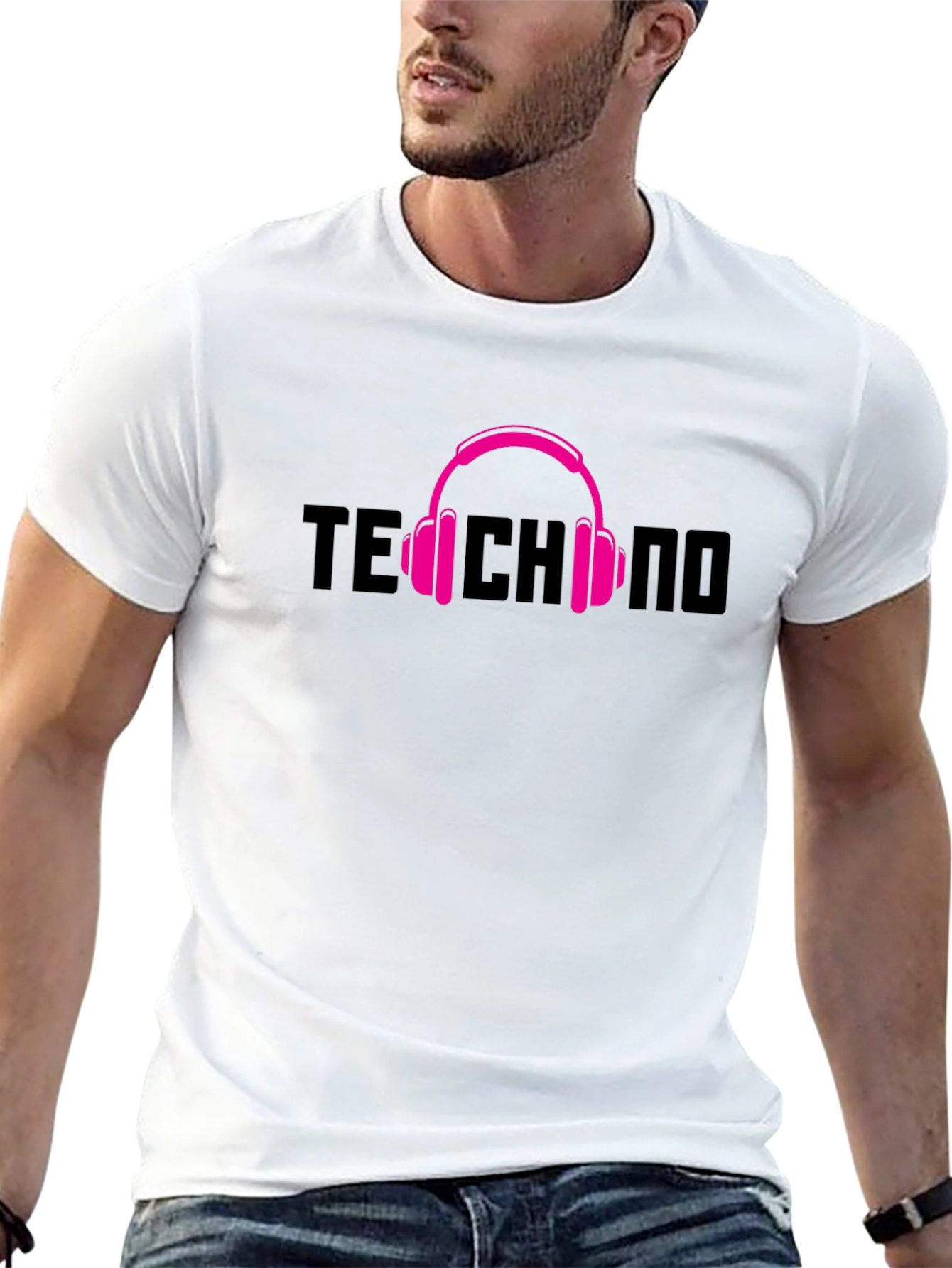 Techno Music Headphone Graphic T-Shirt