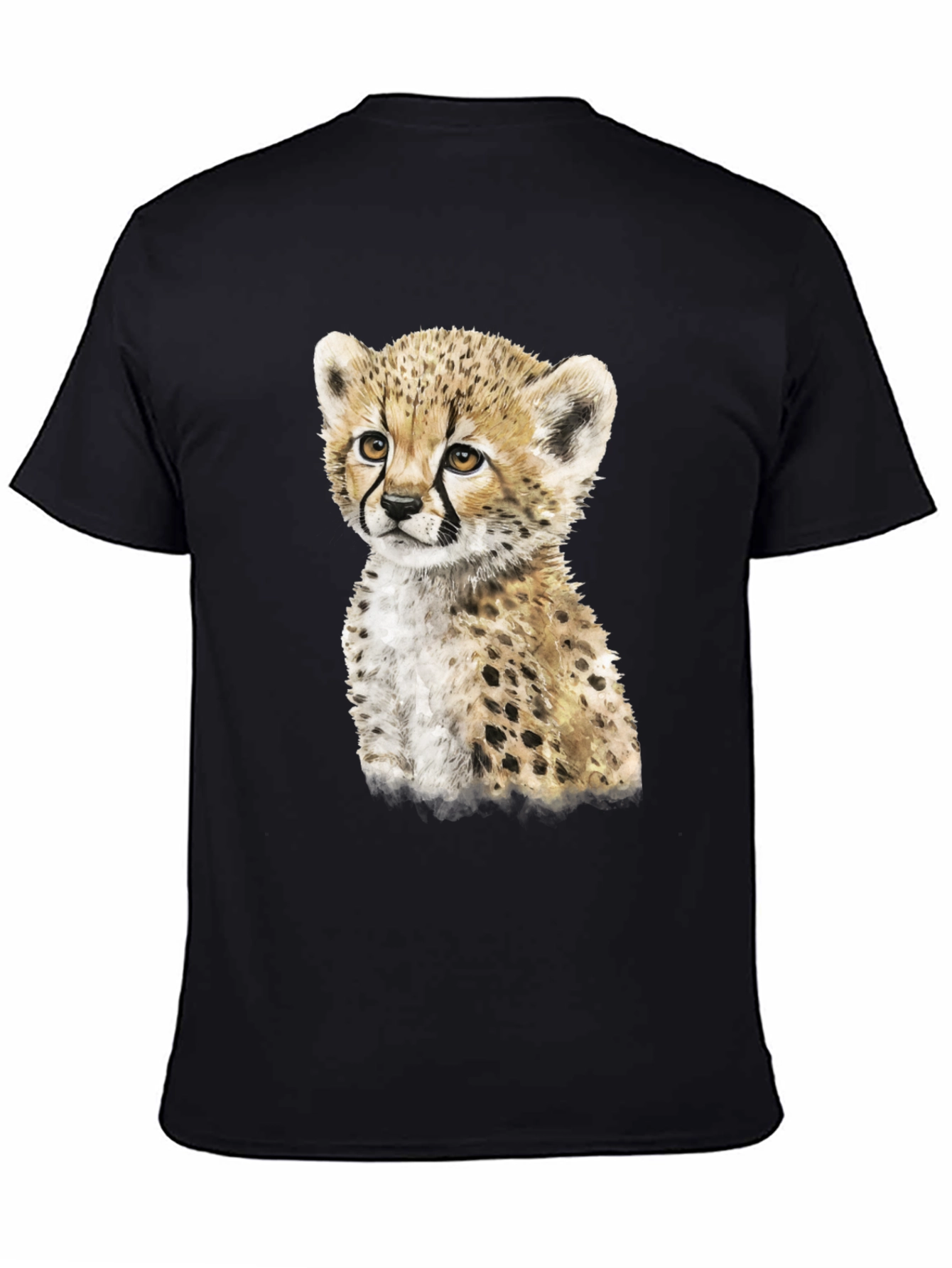 Cheetah Cub Graphic Tee - Cute Animal Print Shirt