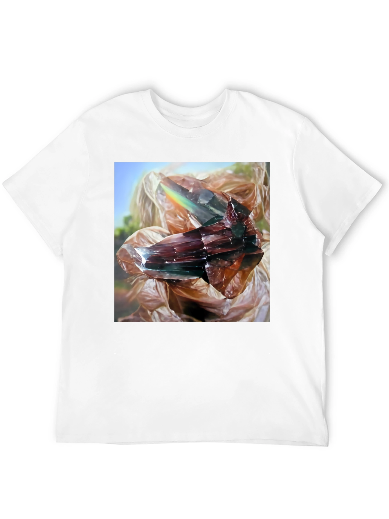 Abstract Crystal Graphic Black T-Shirt