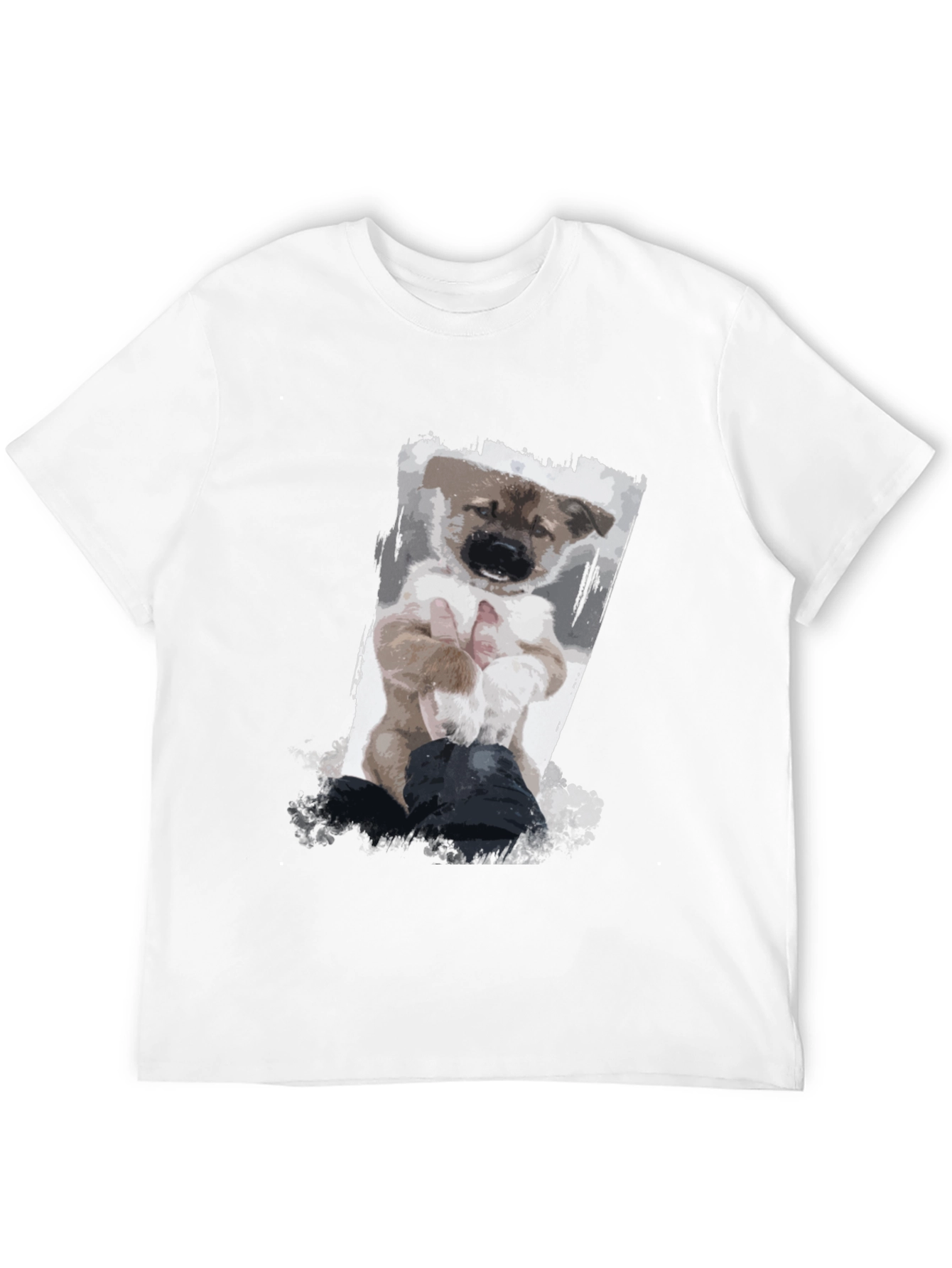 Puppy Art Black T-Shirt
