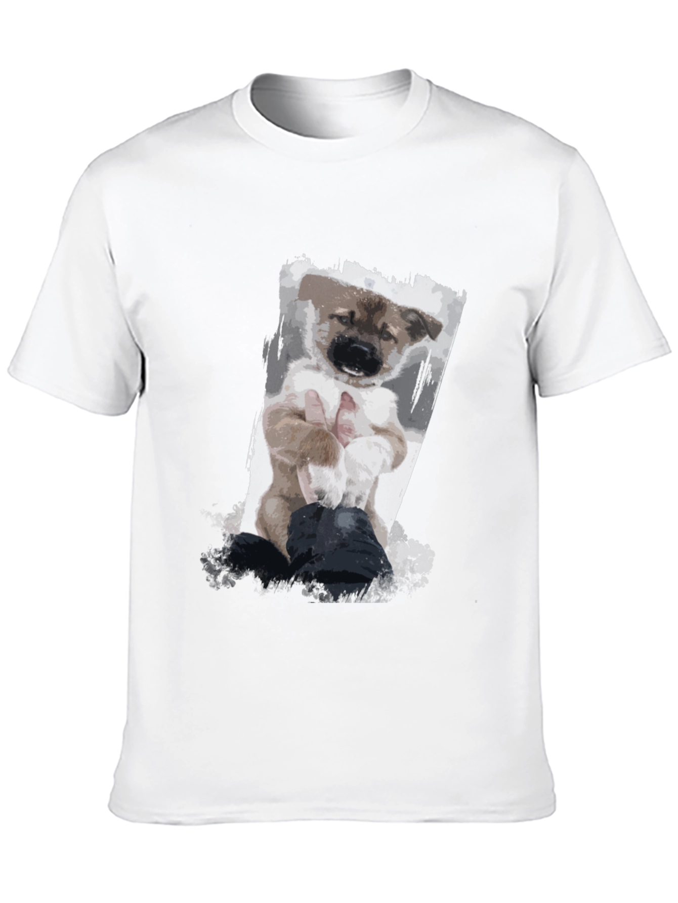 Puppy Art Black T-Shirt