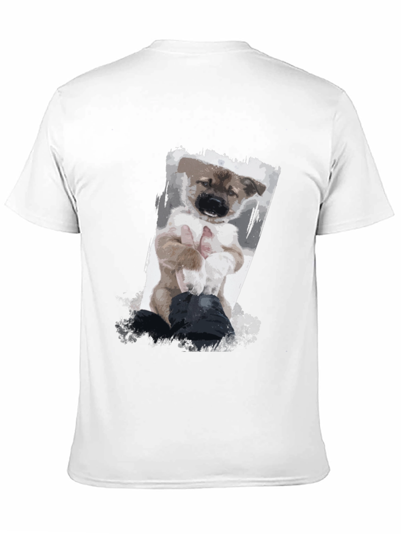 Puppy Art Black T-Shirt