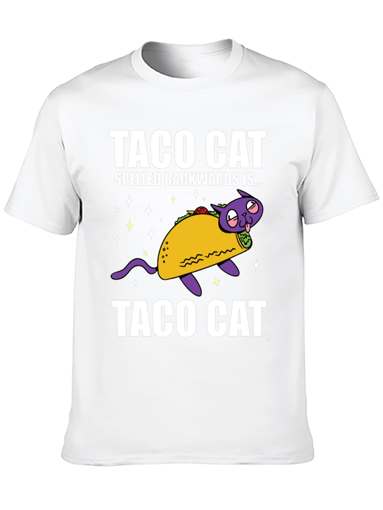 Taco Cat Funny Graphic Tee - Spelled Backwards!