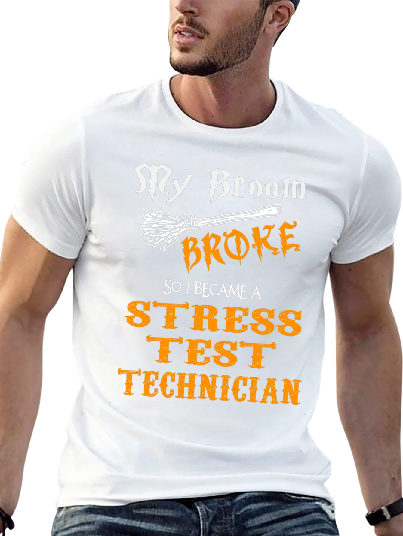 Stress Test Technician T-Shirt - Broom Broke