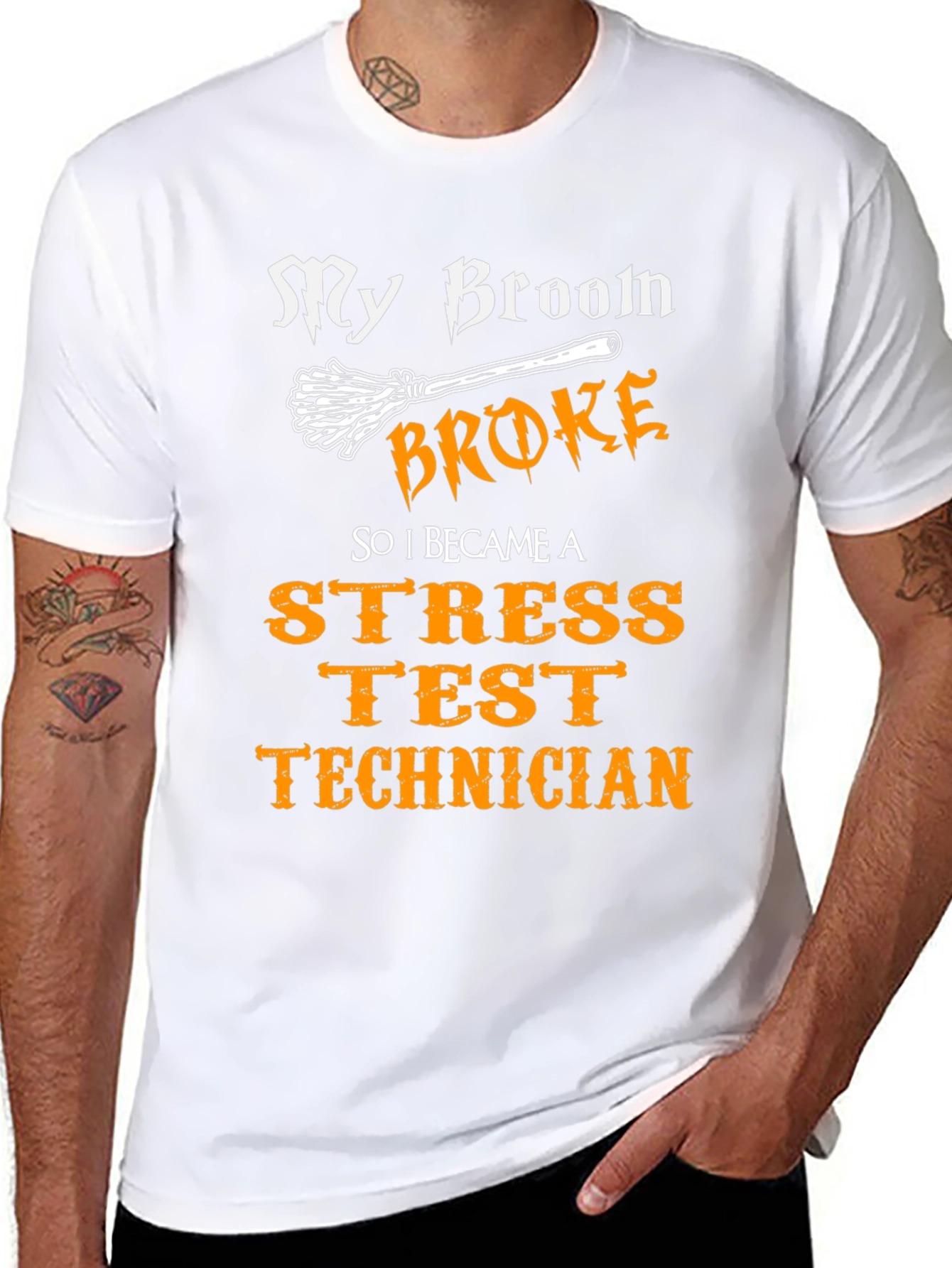 Stress Test Technician T-Shirt - Broom Broke