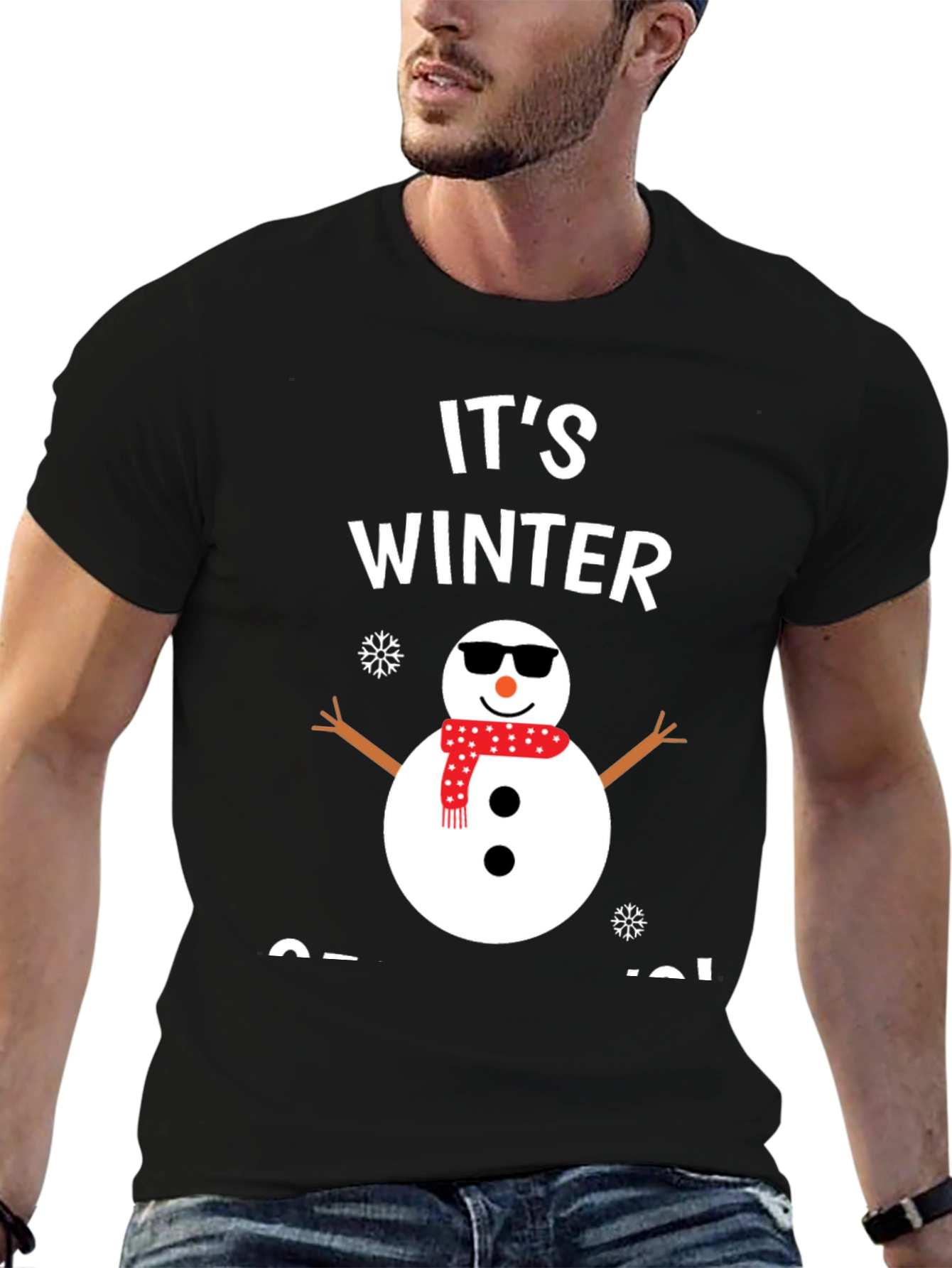 Its Winter Somewhere Snowman Graphic Tee