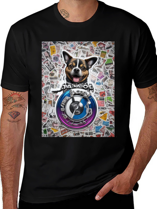 Dog Stickerbomb Graphic Tee - Unisex
