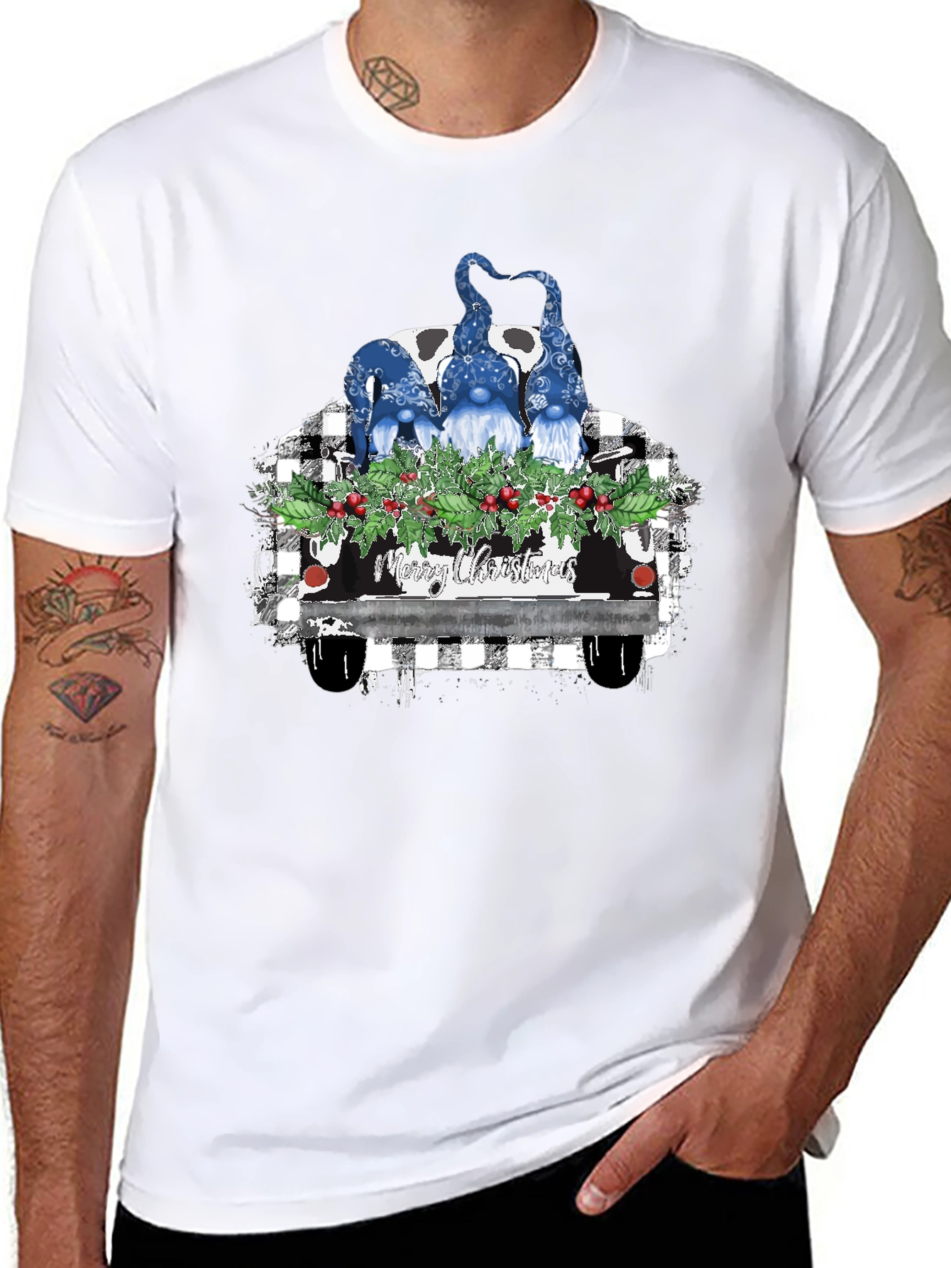 Merry Christmas Gnomes on Truck T-Shirt