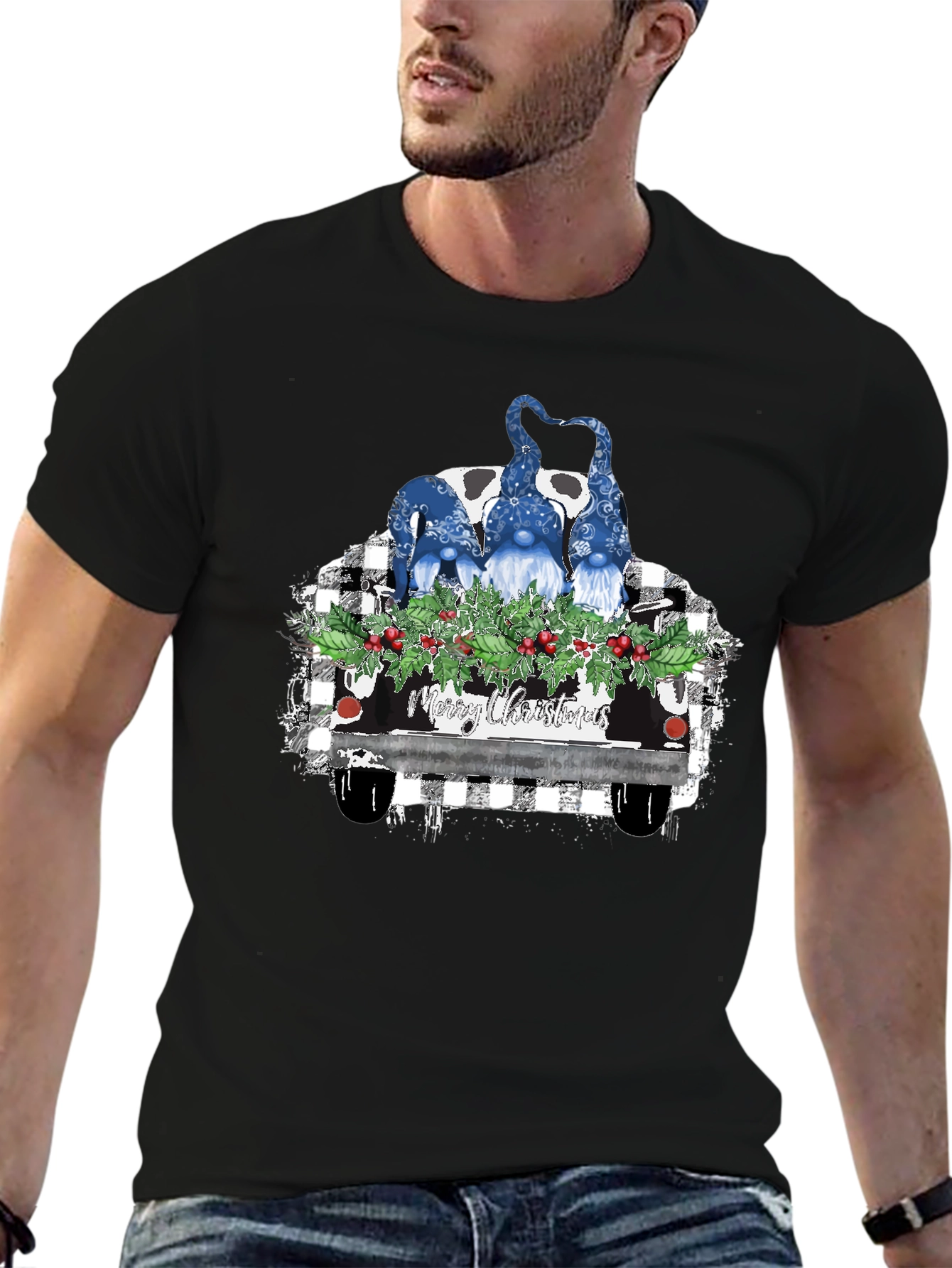 Merry Christmas Gnomes on Truck T-Shirt