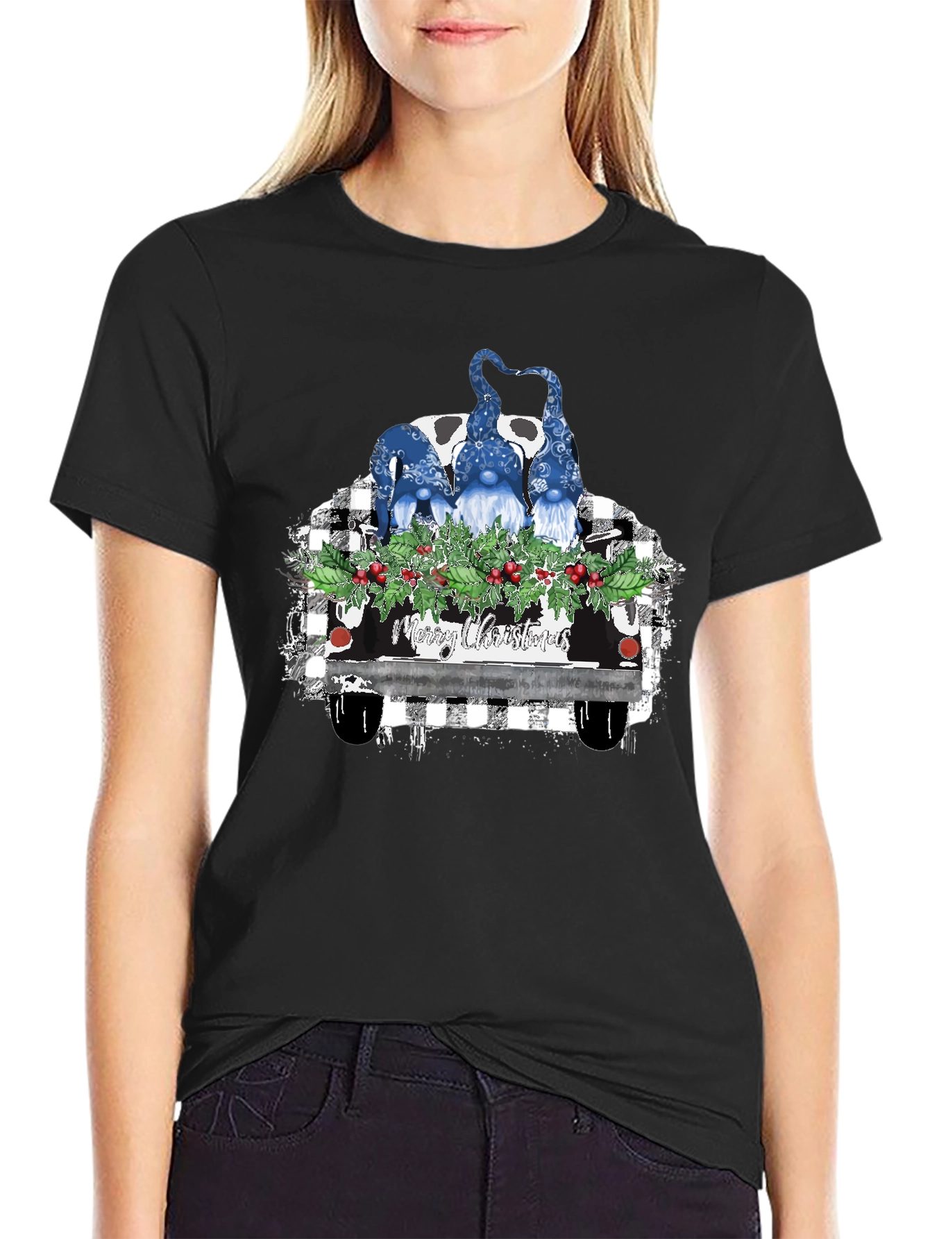 Merry Christmas Gnomes on Truck T-Shirt