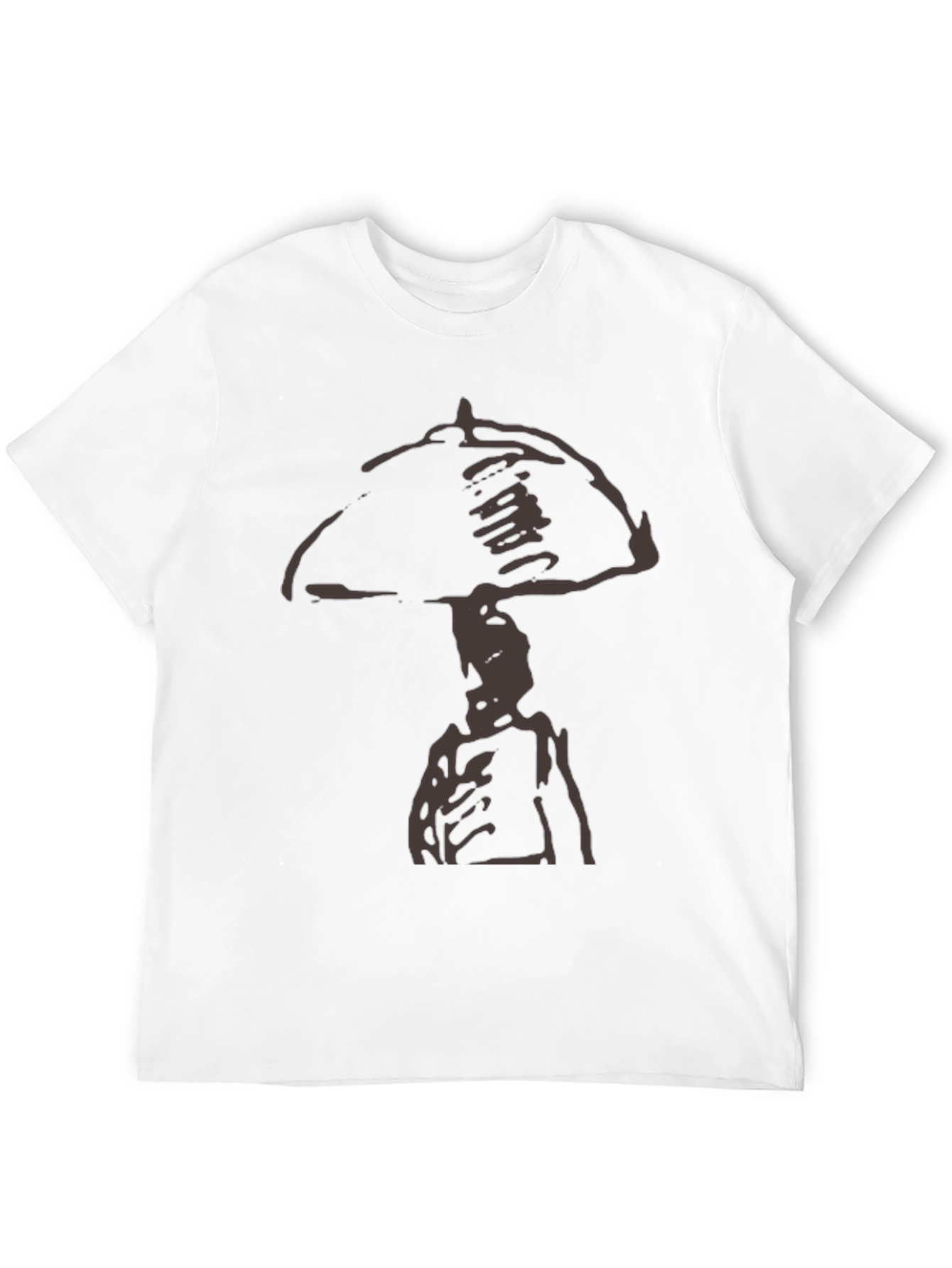 Abstract Graphic Tee - Black Cotton Casual Shirt