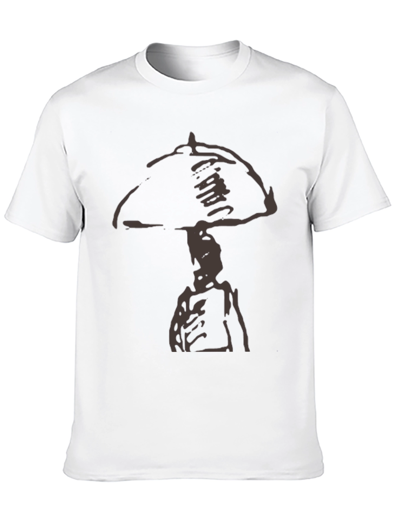 Abstract Graphic Tee - Black Cotton Casual Shirt