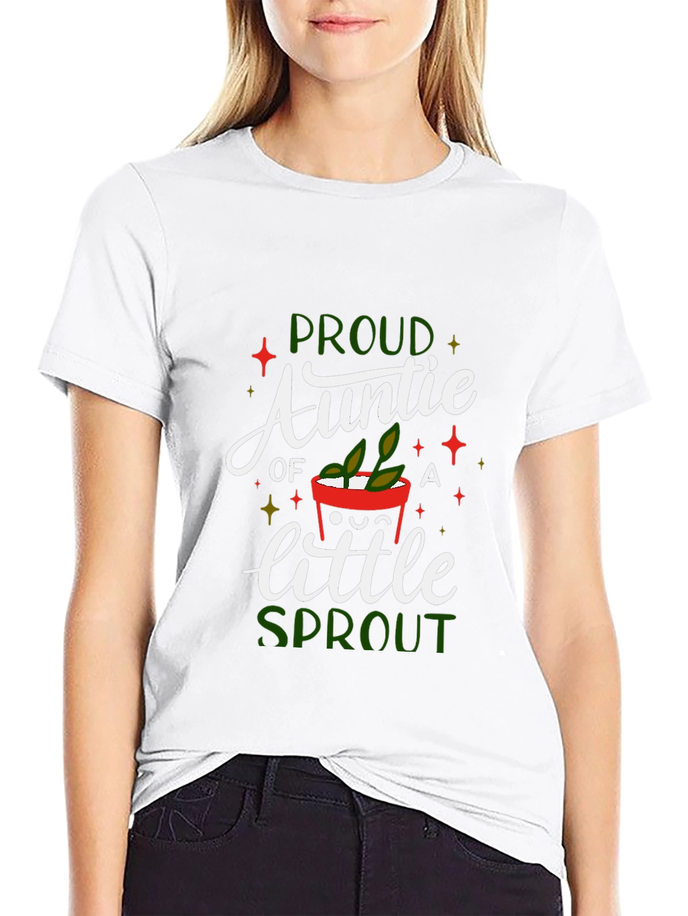 Proud Auntie of a Little Sprout T-Shirt