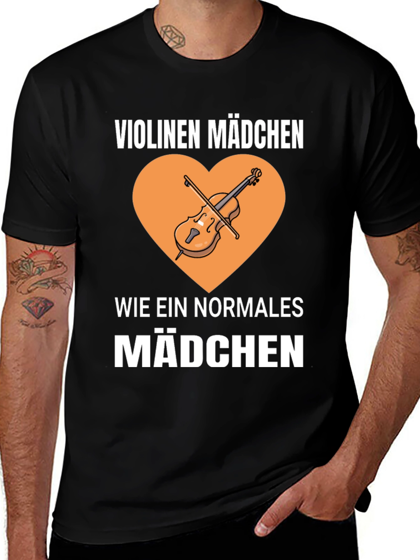 Violinen Madchen T-Shirt - Music Lover Tee