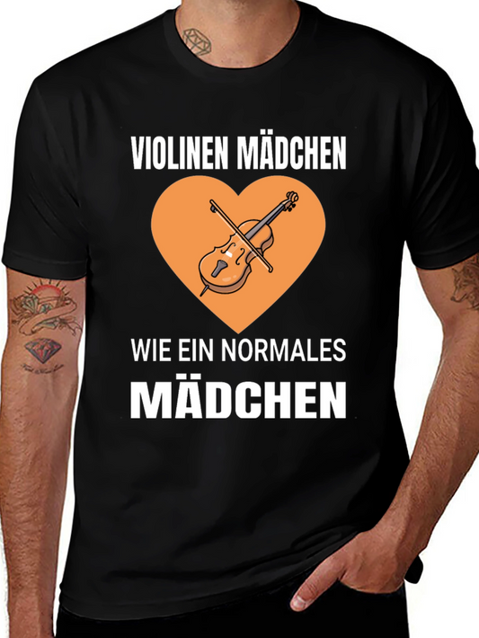 Violinen Madchen T-Shirt - Music Lover Tee