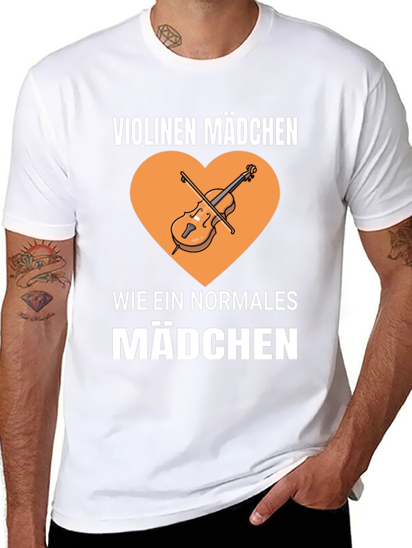 Violinen Madchen T-Shirt - Music Lover Tee