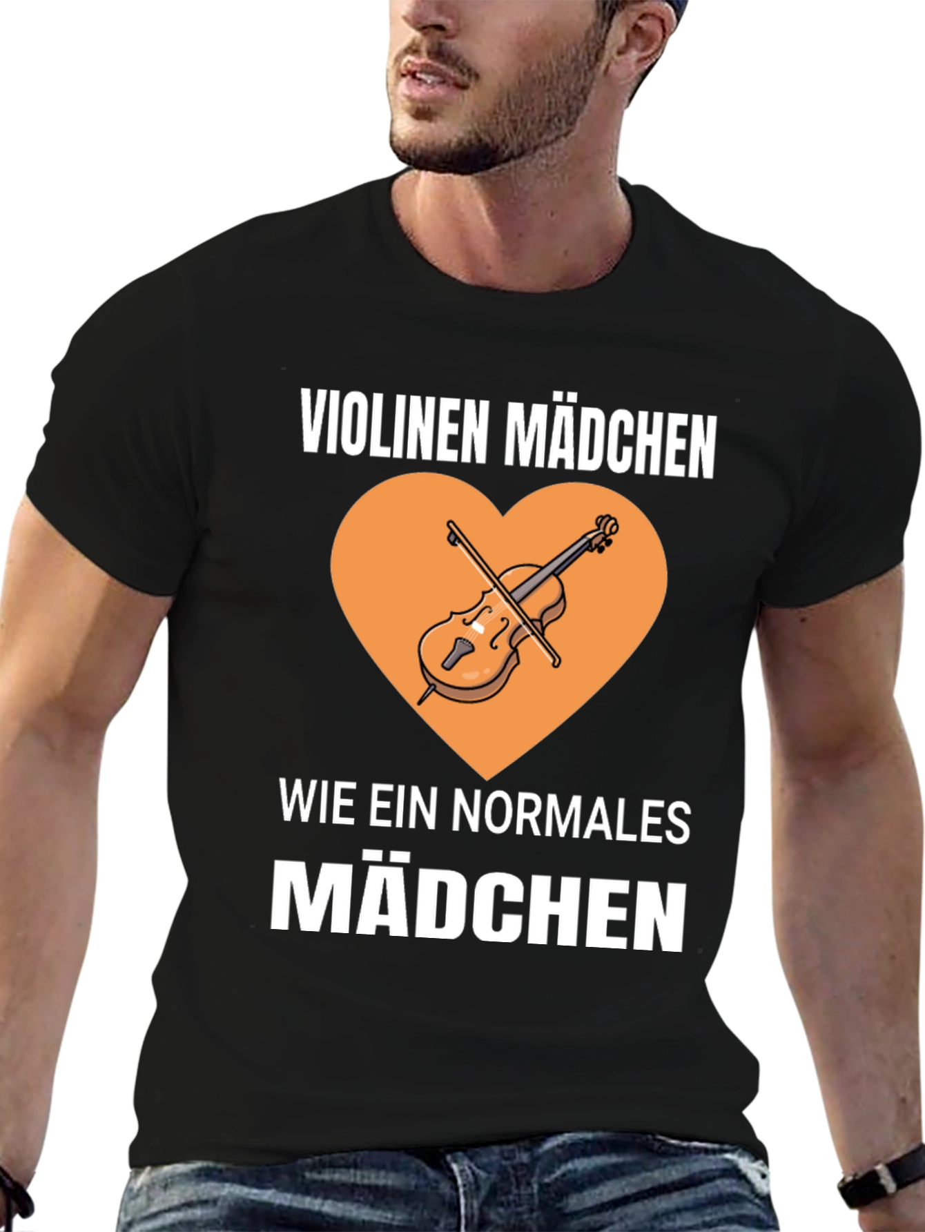 Violinen Madchen T-Shirt - Music Lover Tee