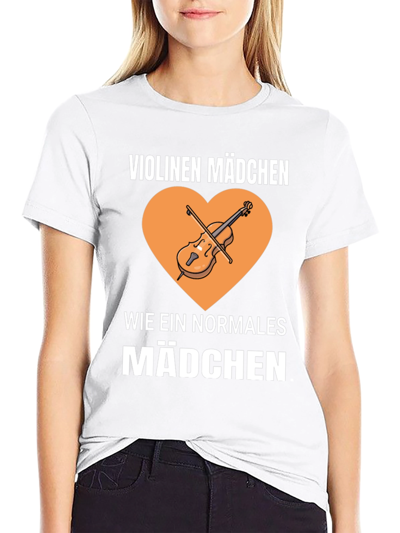 Violinen Madchen T-Shirt - Music Lover Tee