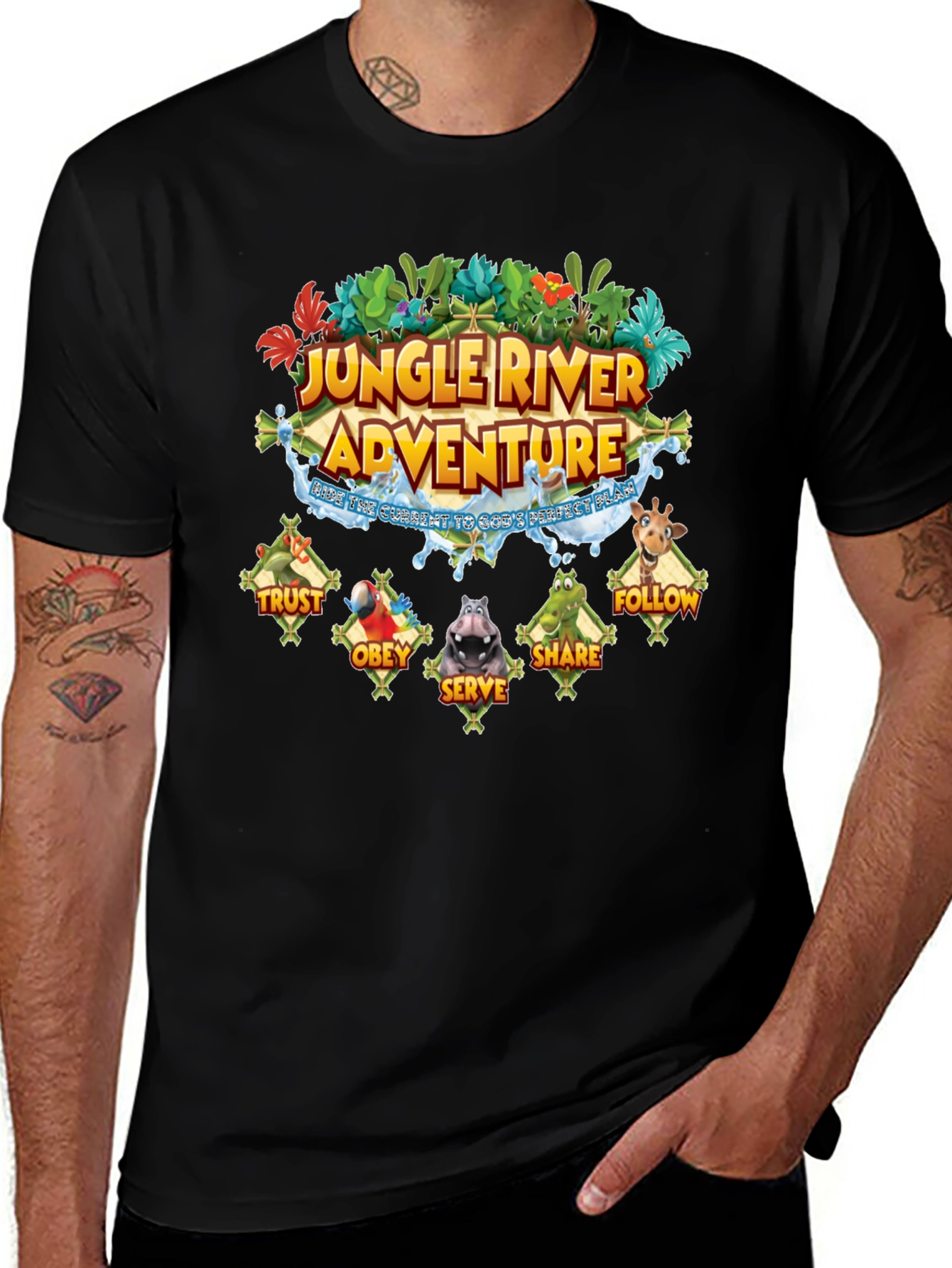 Jungle River Adventure Graphic T-Shirt