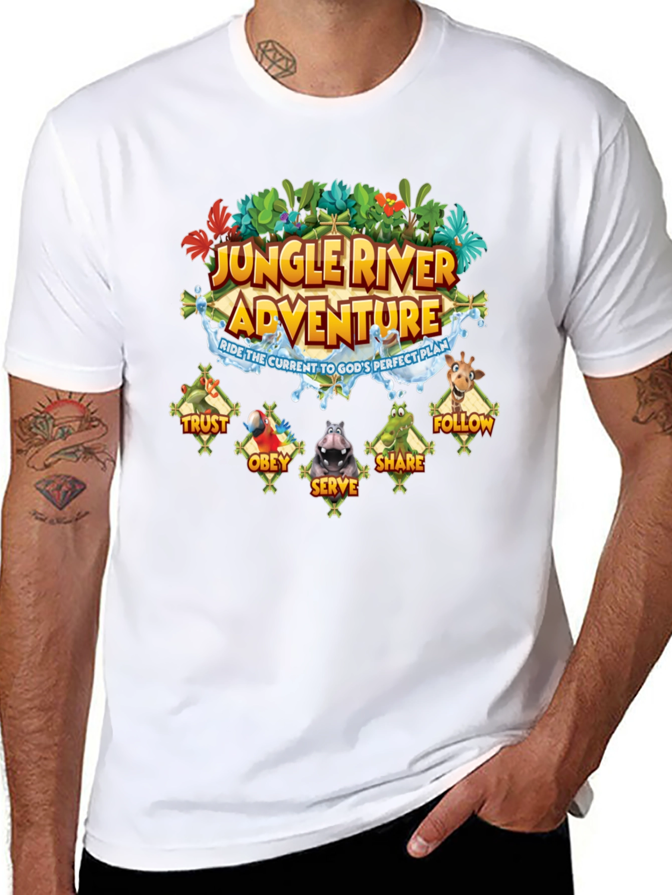 Jungle River Adventure Graphic T-Shirt