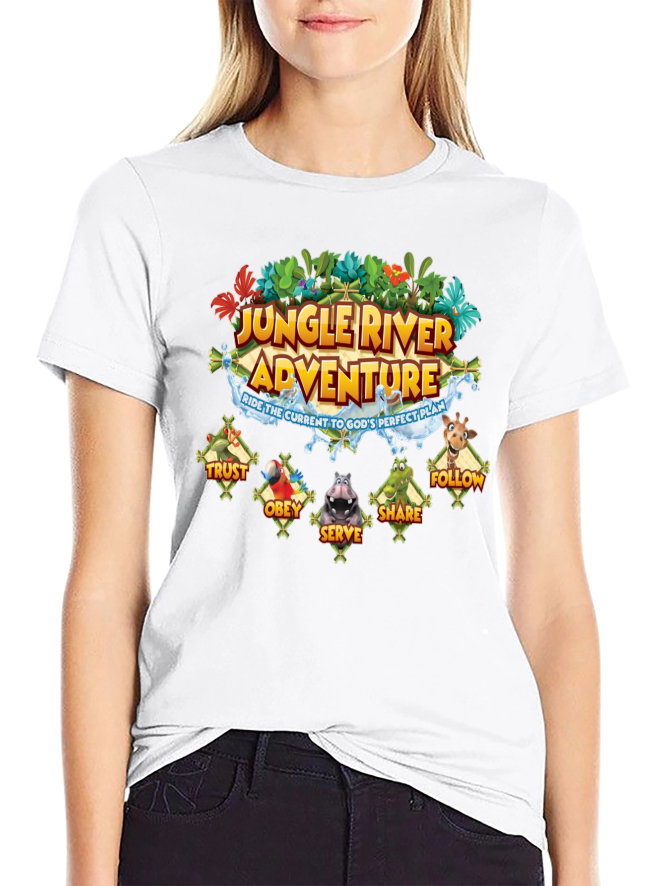 Jungle River Adventure Graphic T-Shirt
