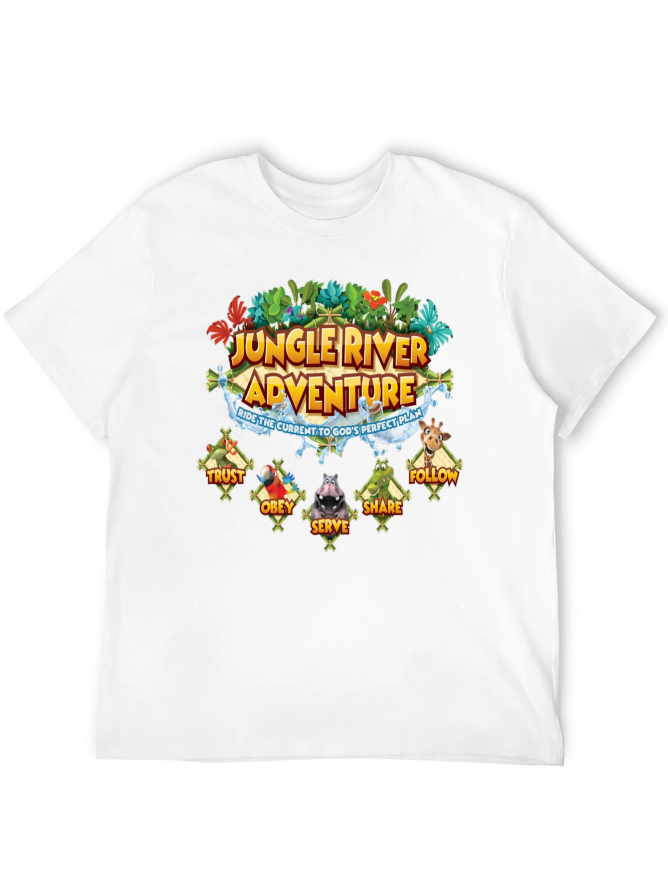 Jungle River Adventure Graphic T-Shirt