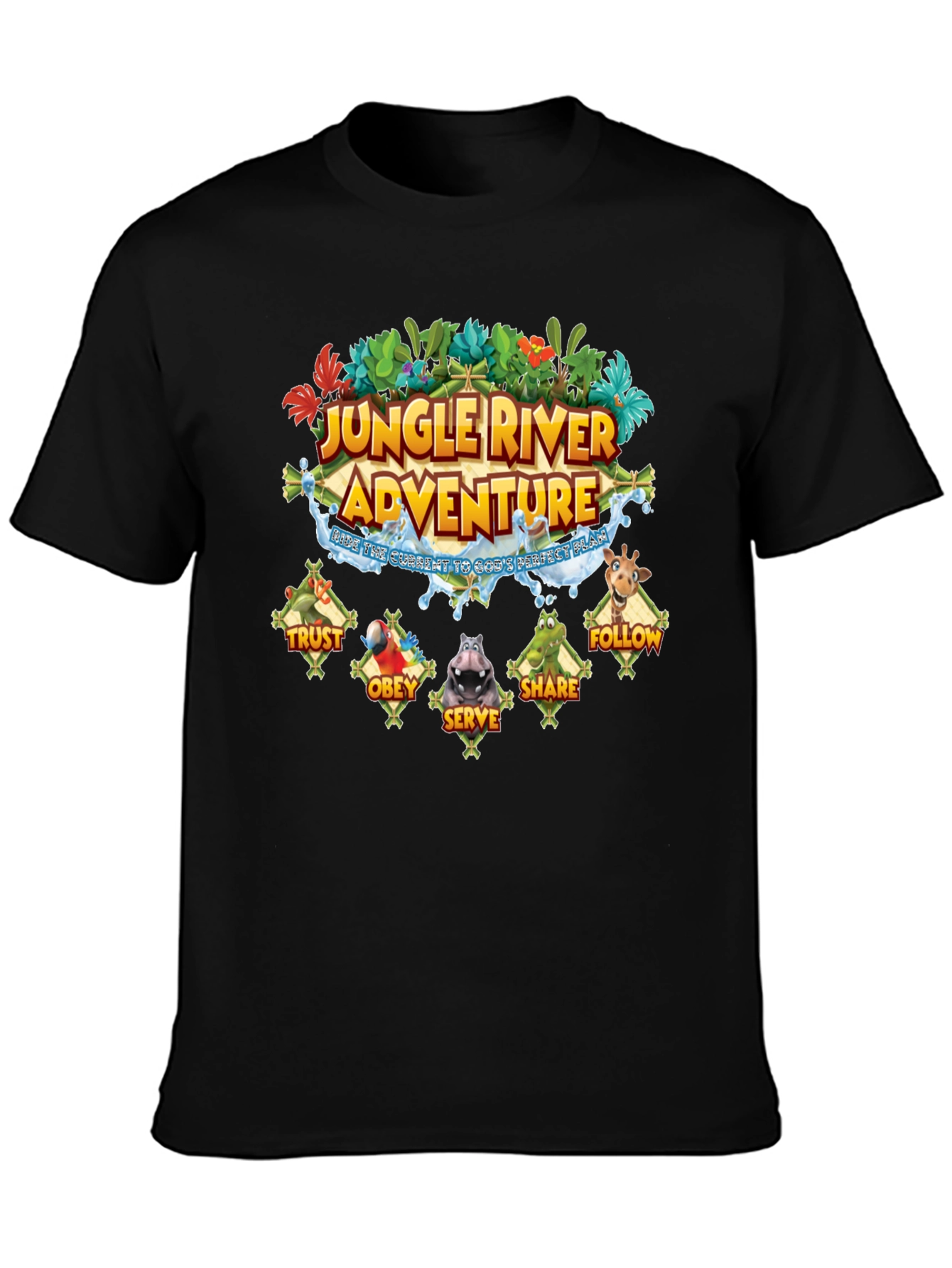 Jungle River Adventure Graphic T-Shirt