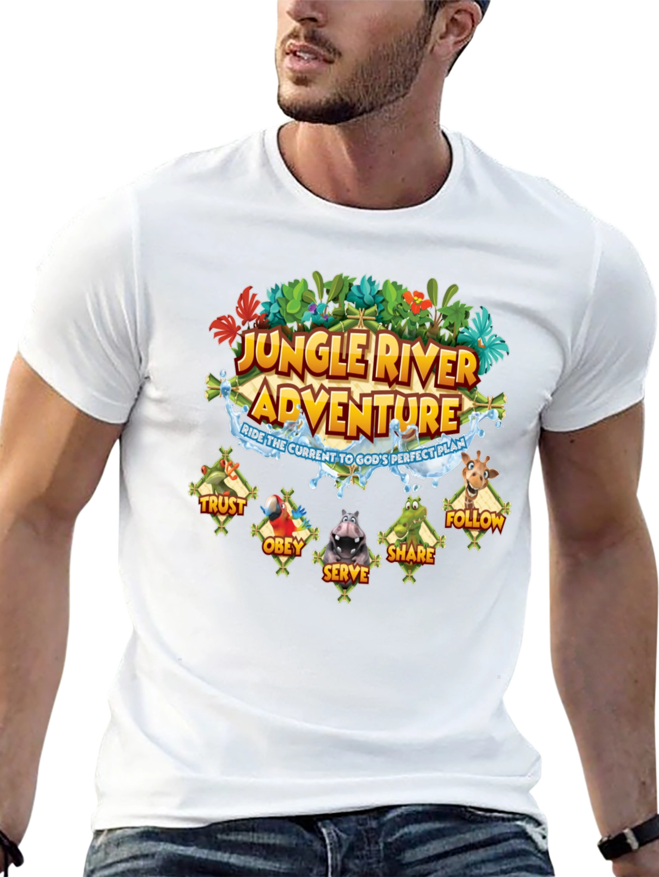 Jungle River Adventure Graphic T-Shirt