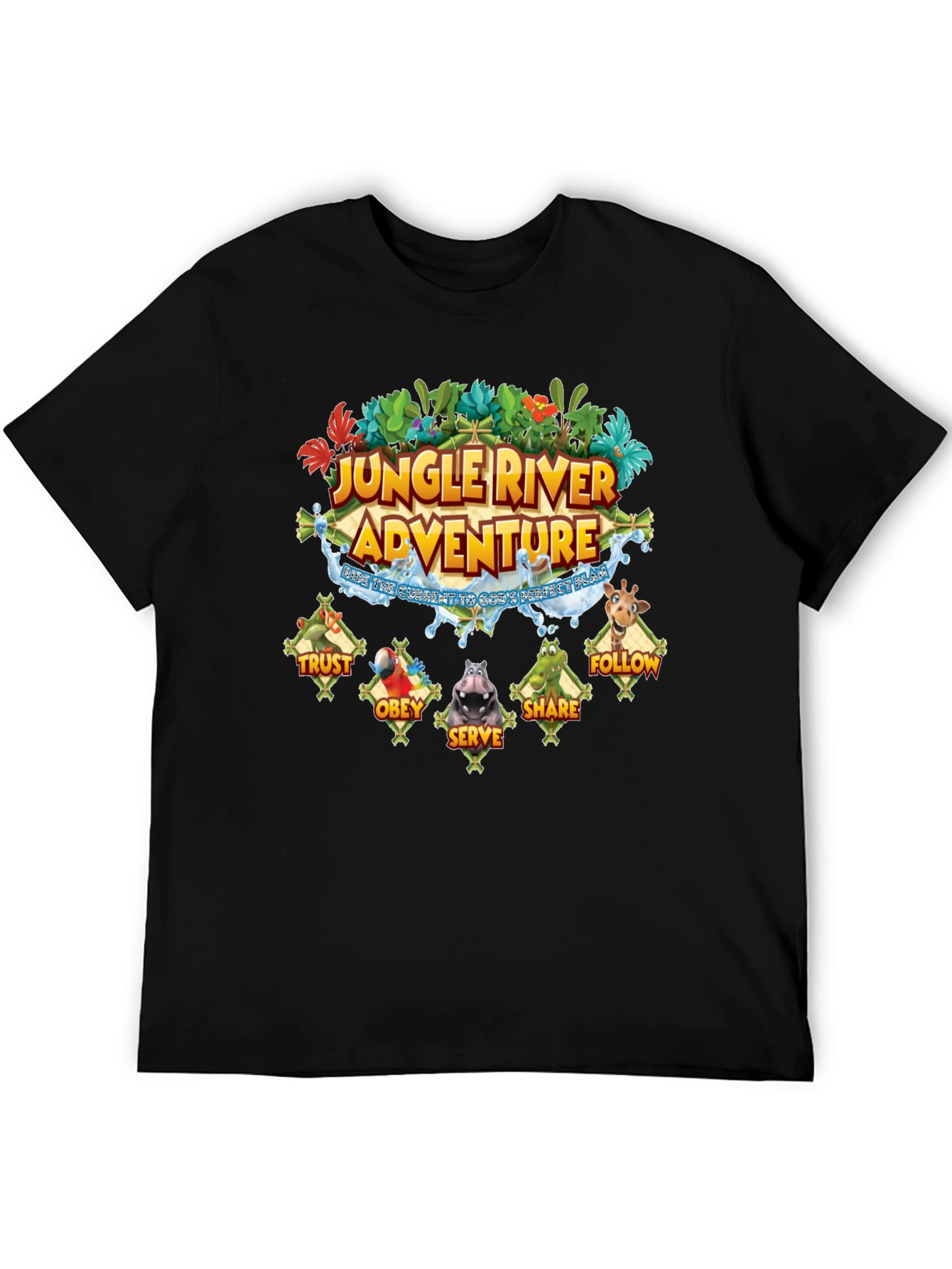 Jungle River Adventure Graphic T-Shirt