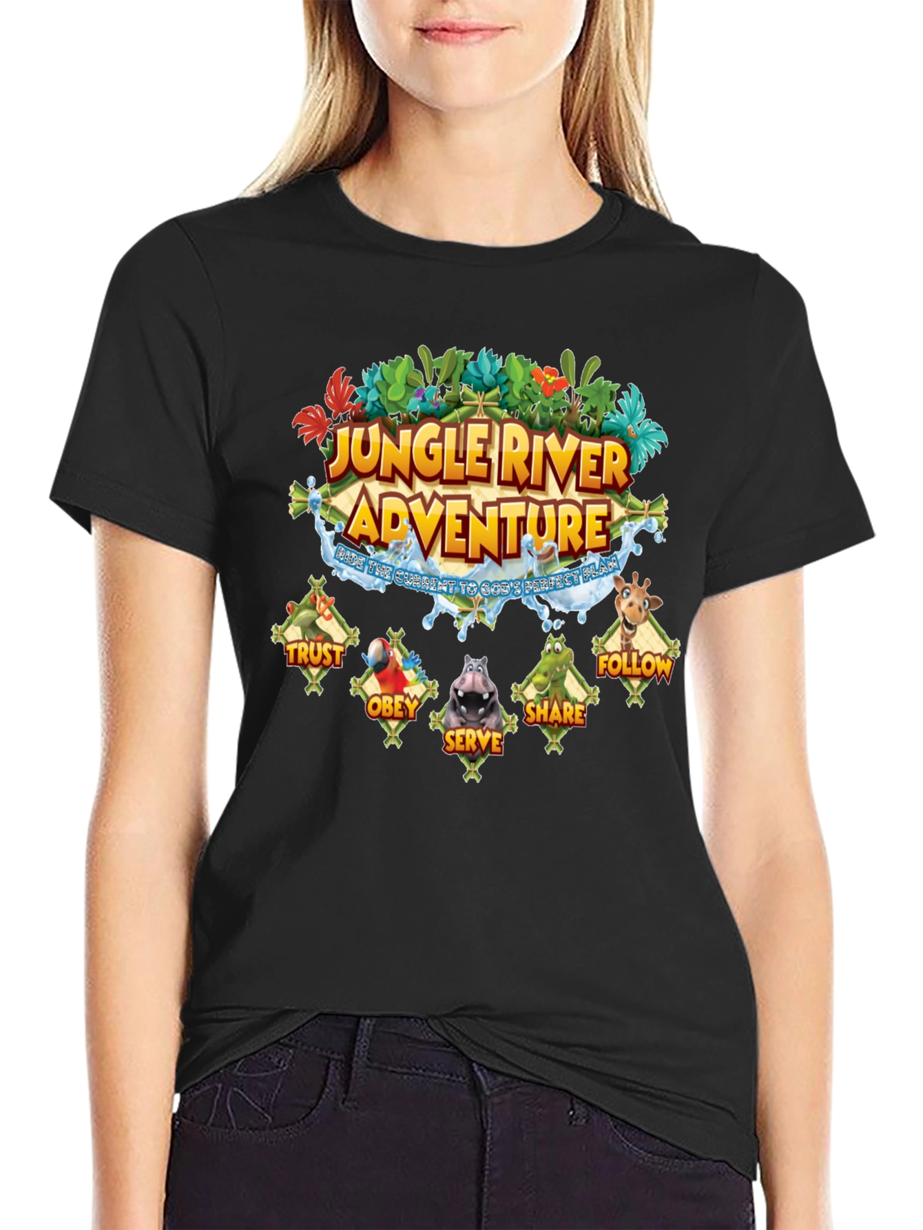 Jungle River Adventure Graphic T-Shirt