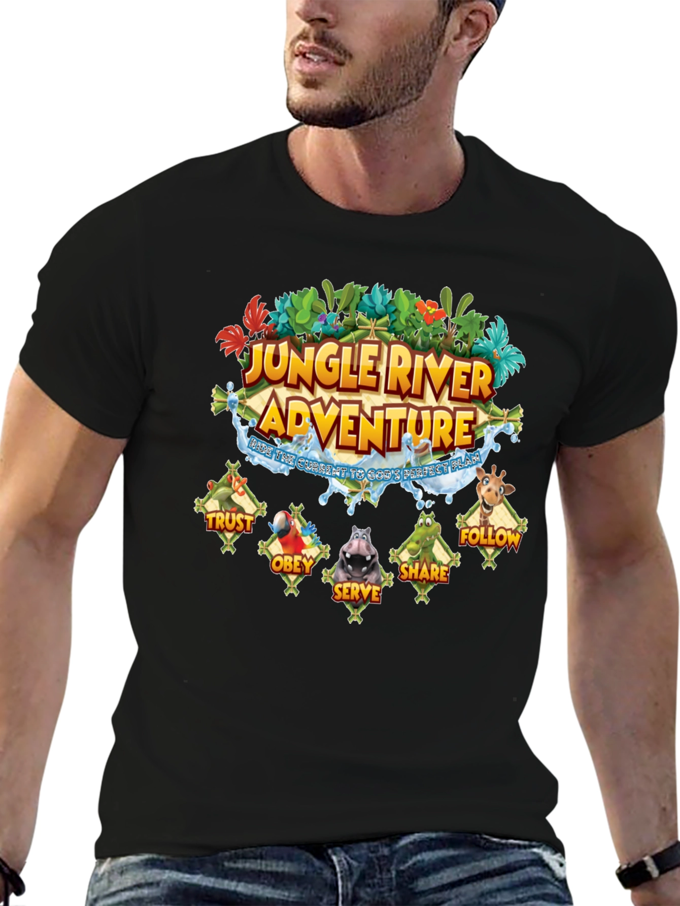 Jungle River Adventure Graphic T-Shirt