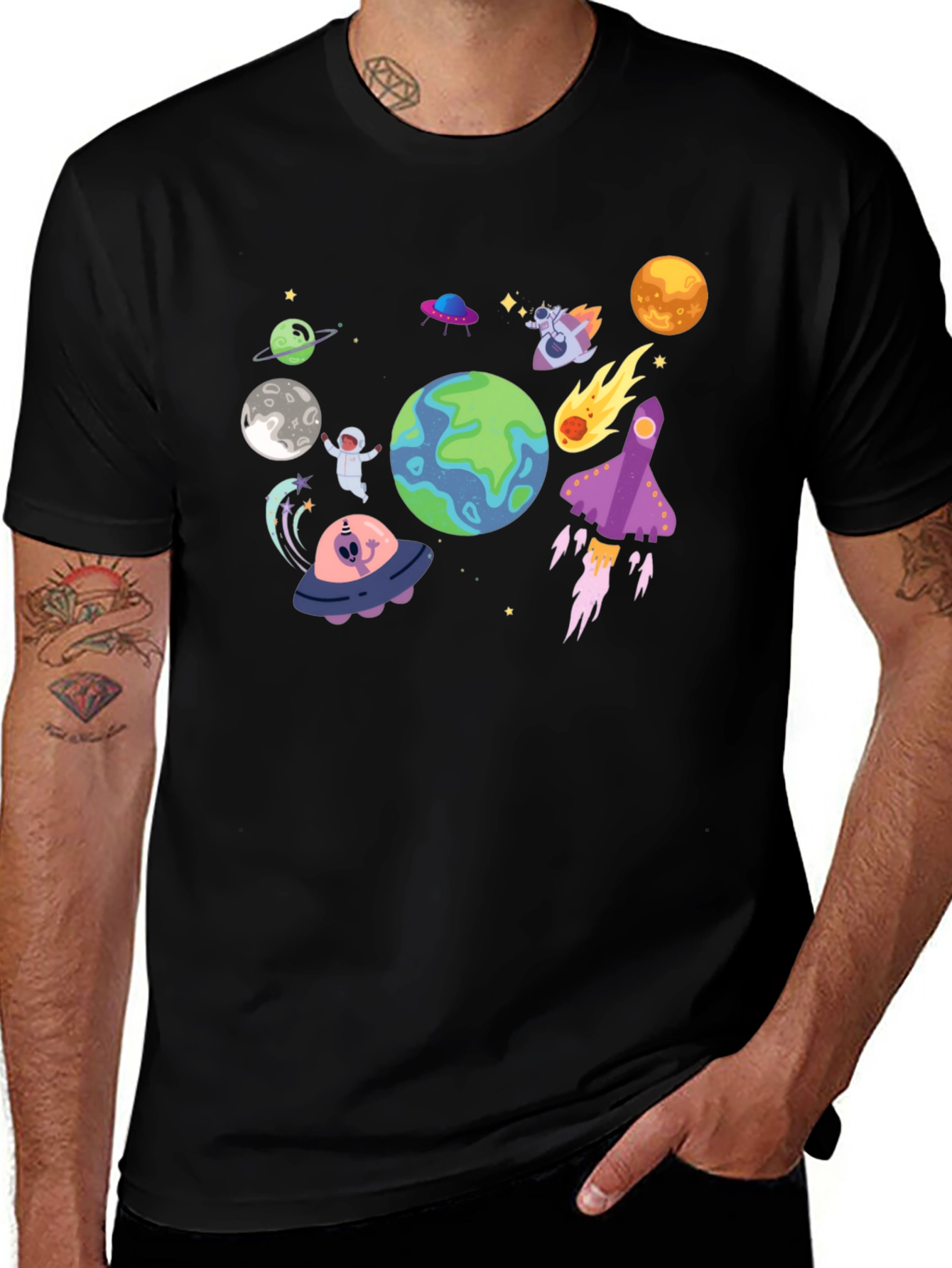 Space Adventure Graphic T-Shirt