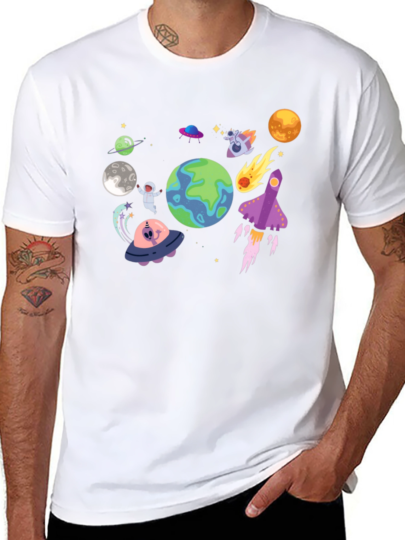Space Adventure Graphic T-Shirt