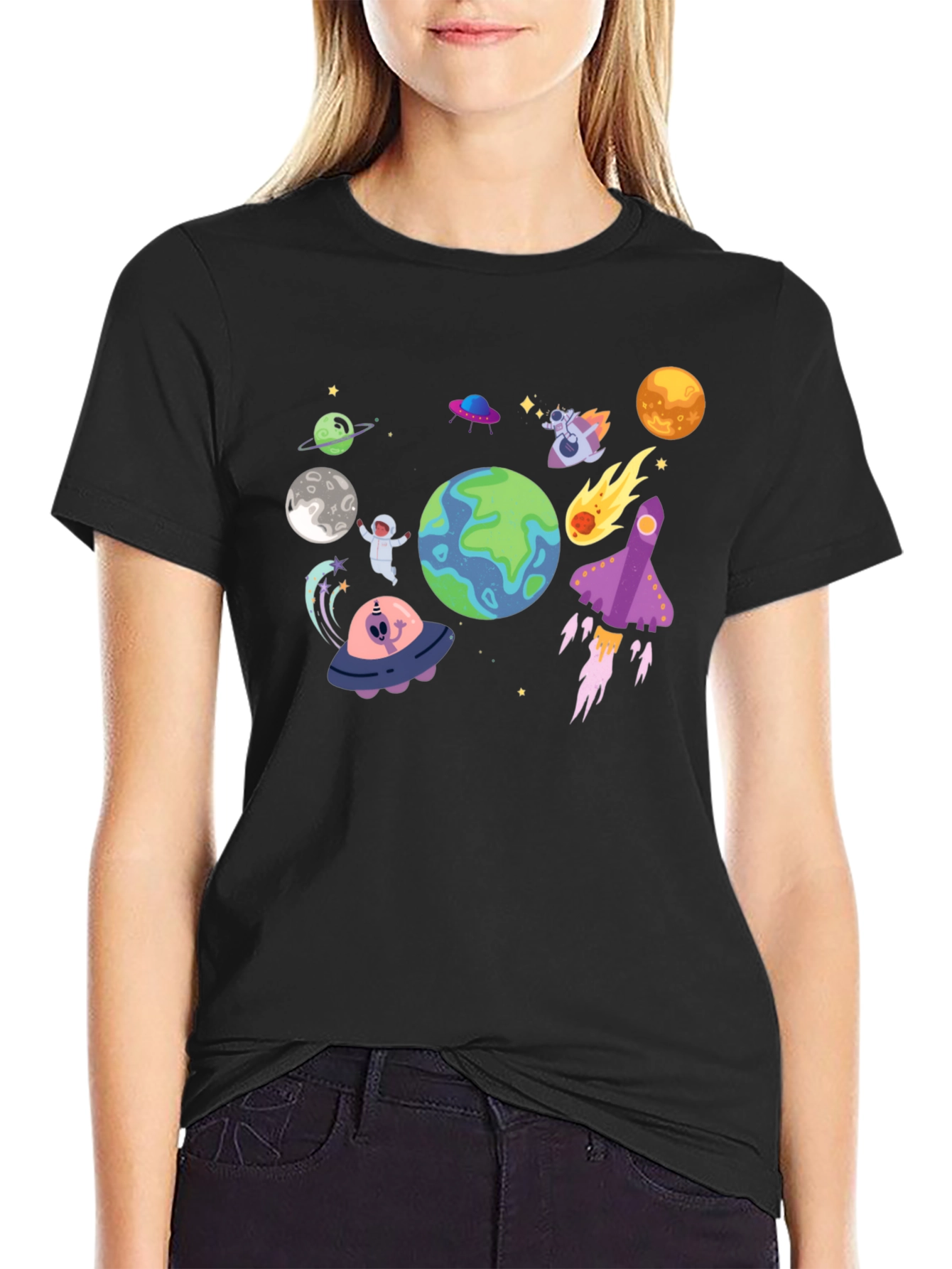 Space Adventure Graphic T-Shirt