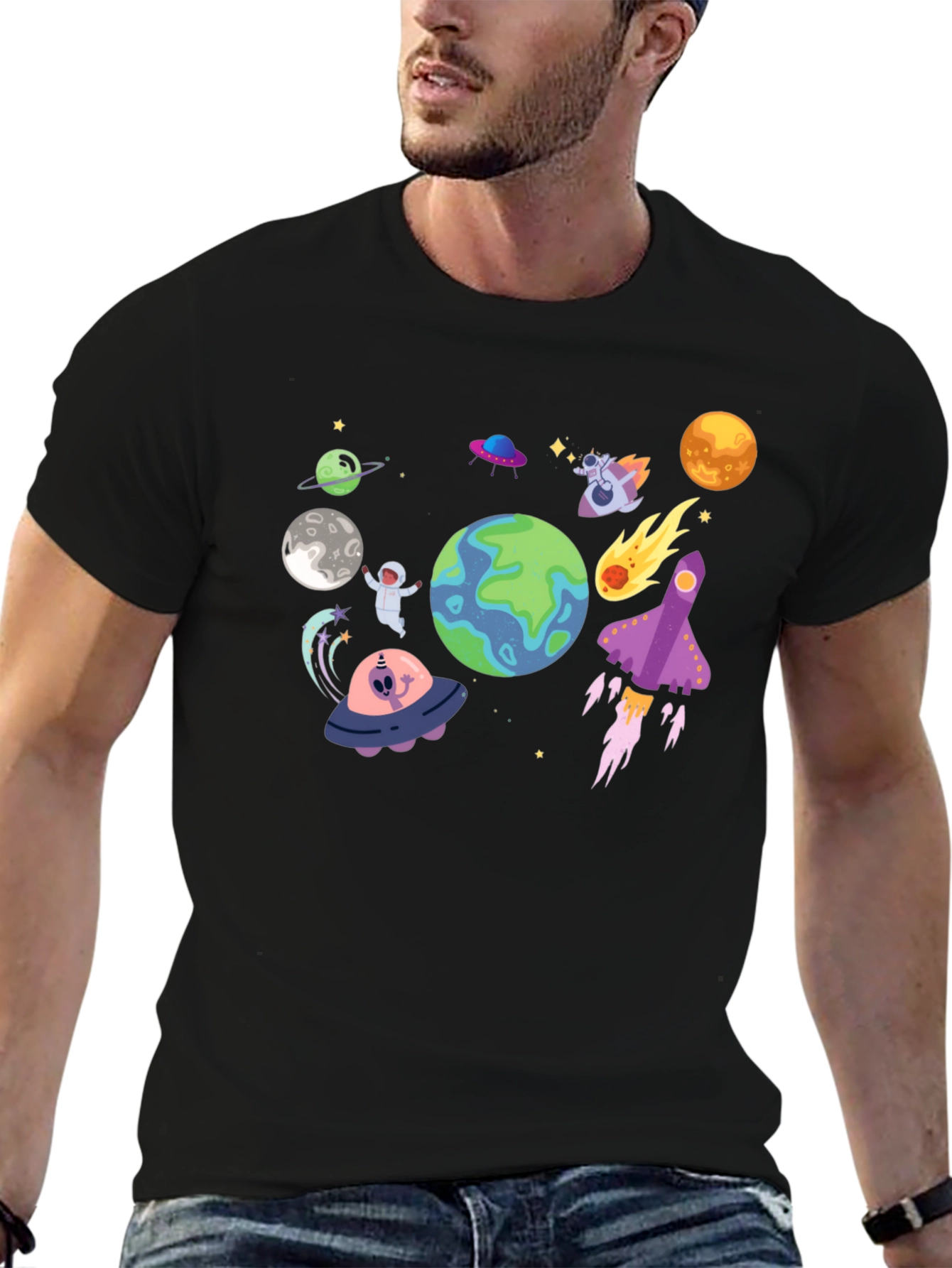 Space Adventure Graphic T-Shirt