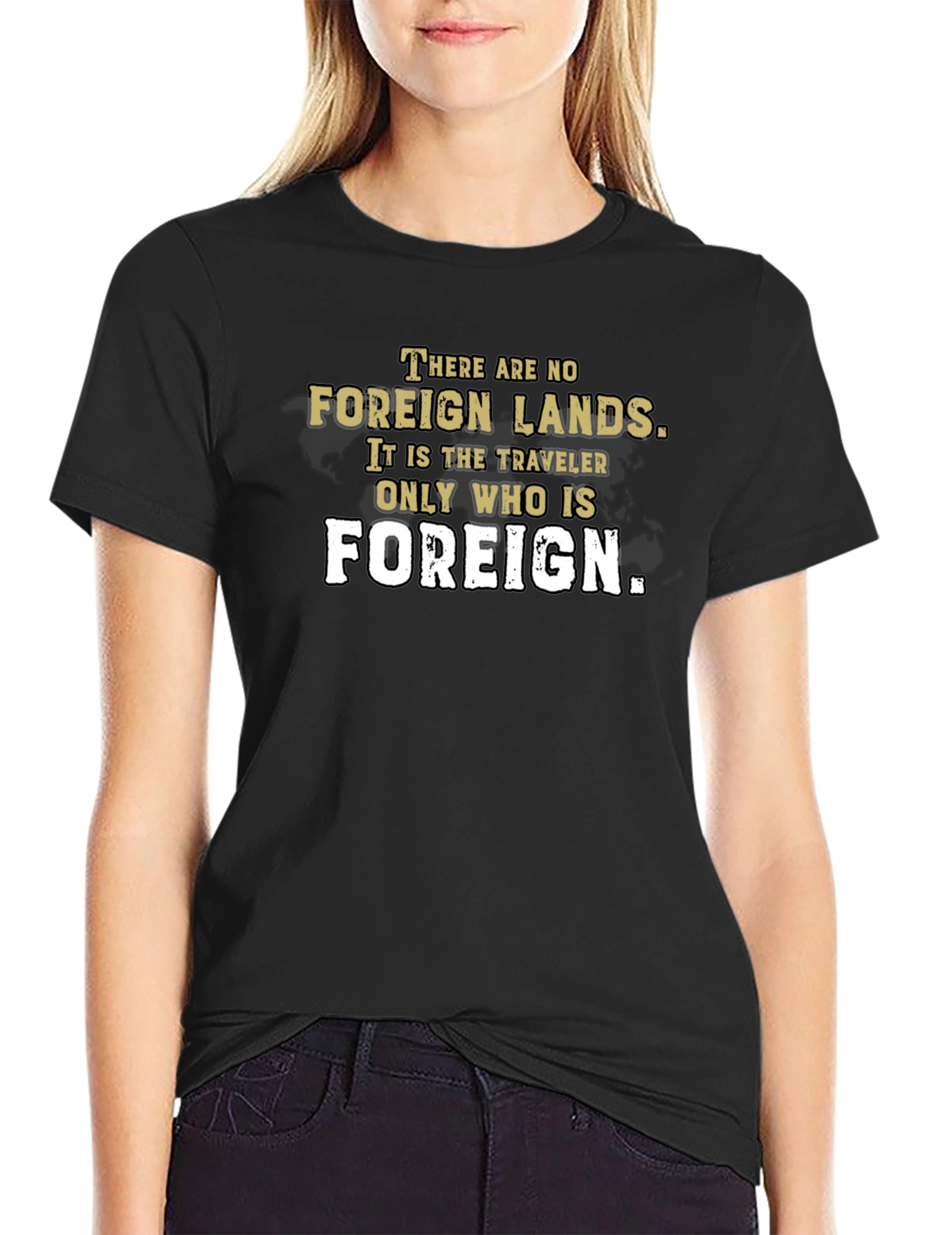 Foreign Lands Traveler T-Shirt - Unisex Black Tee