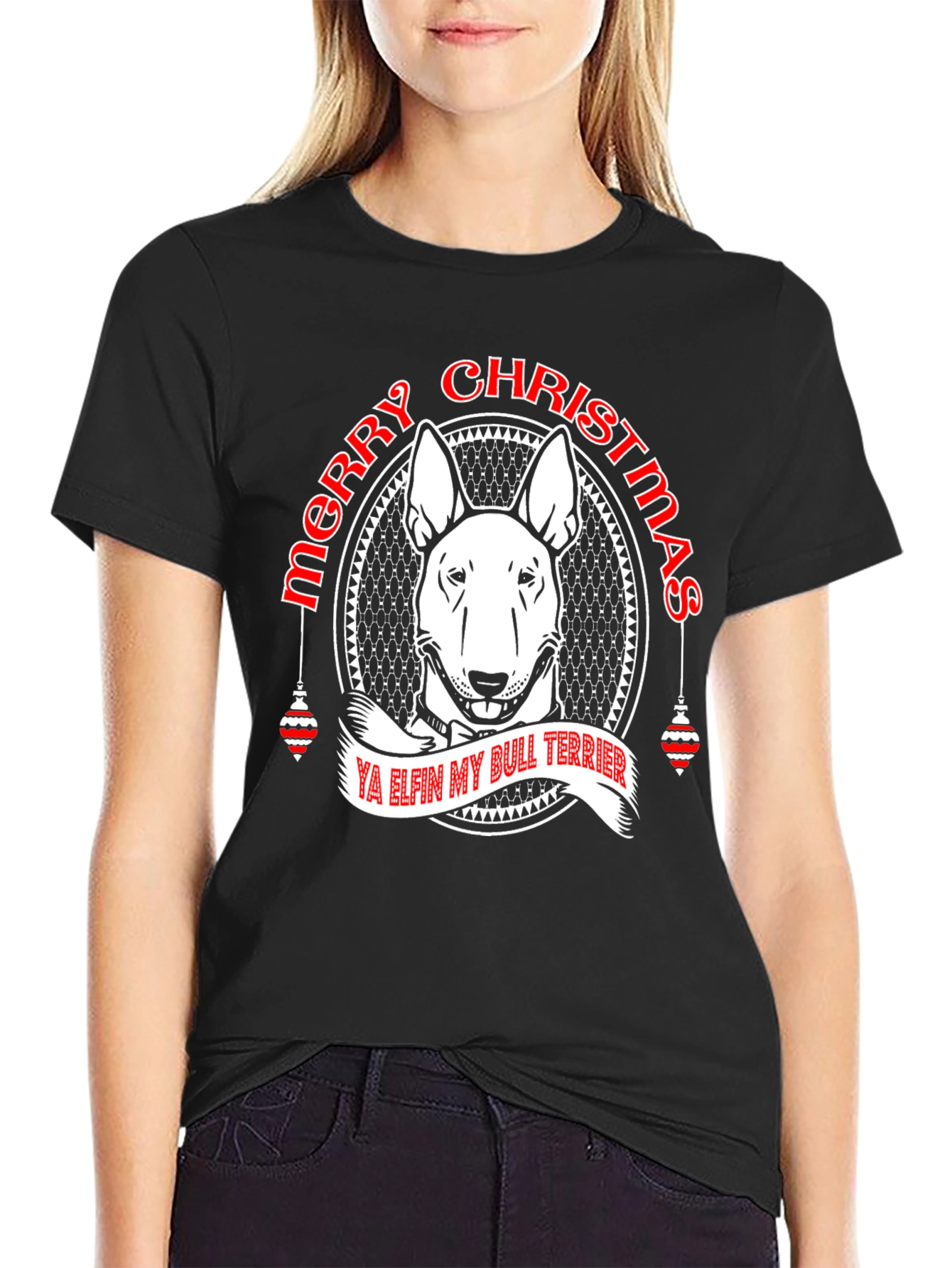 Merry Christmas Bull Terrier T-Shirt