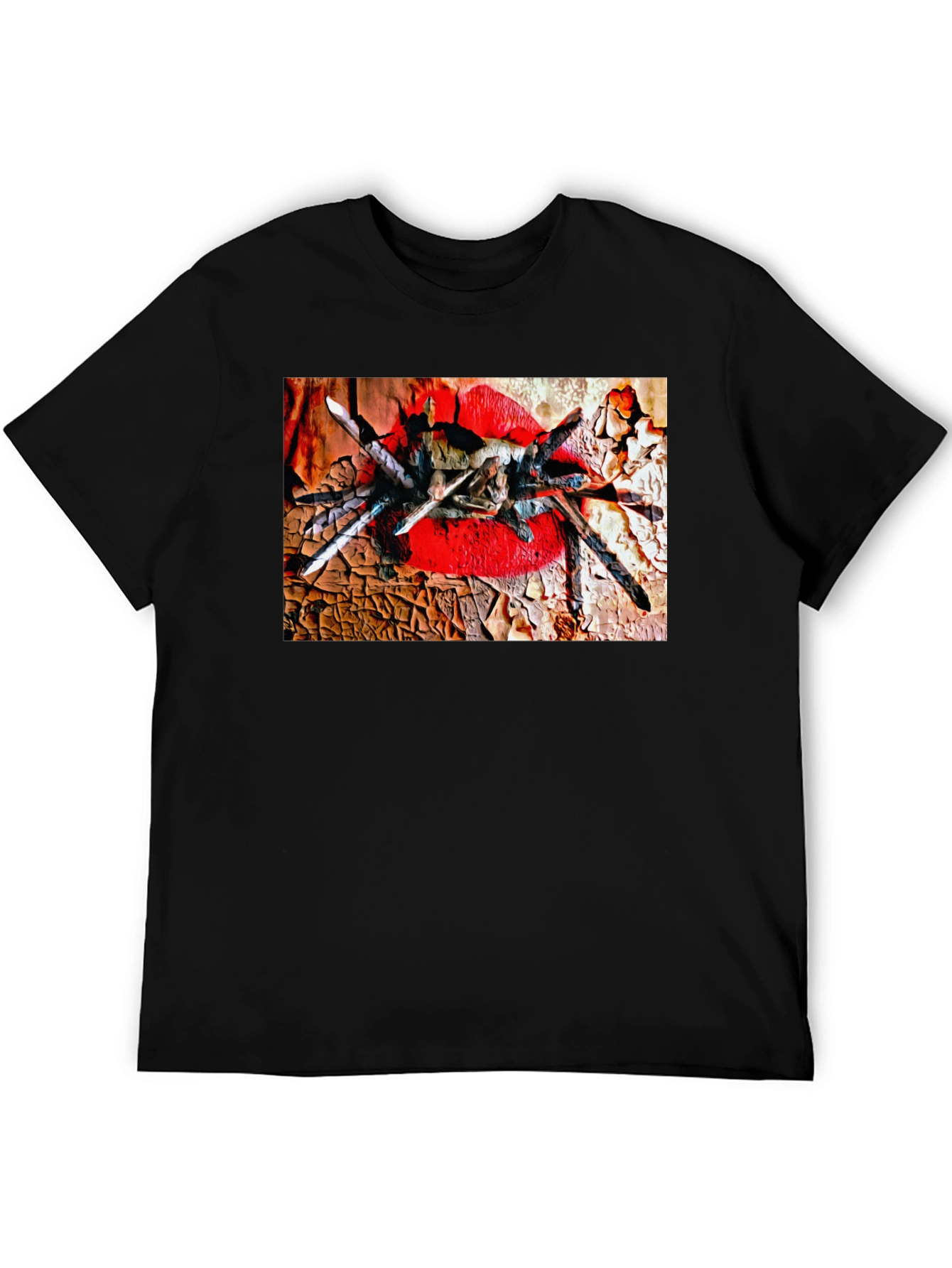 Tarantula Lips Graphic Black T-Shirt