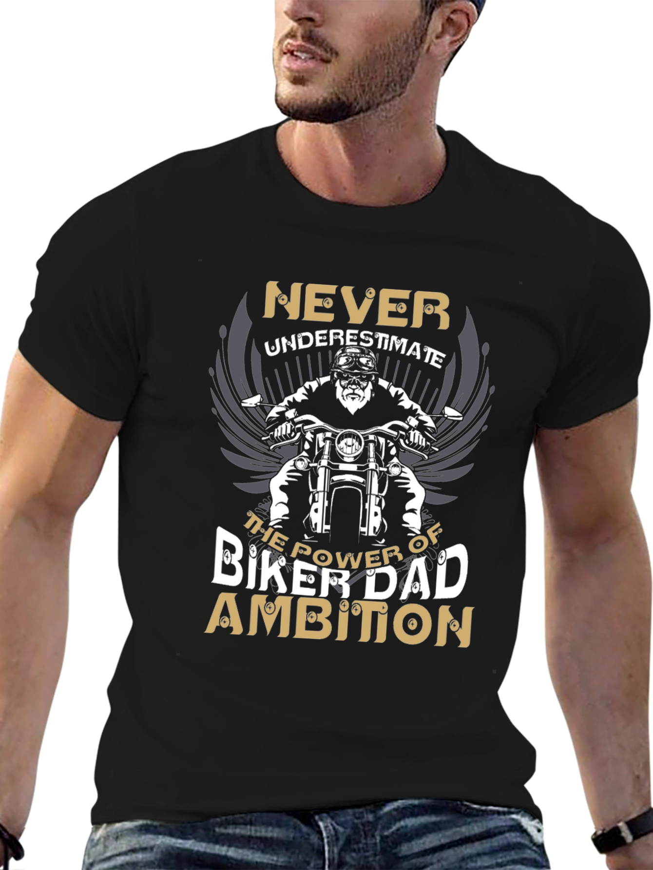 Biker Dad Ambition Graphic T-Shirt