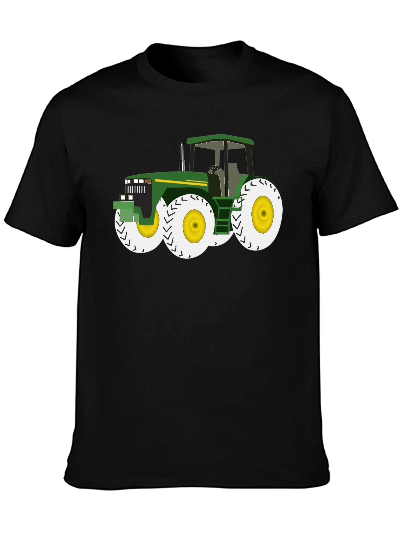 Tractor Graphic Tee - Black Cotton Blend
