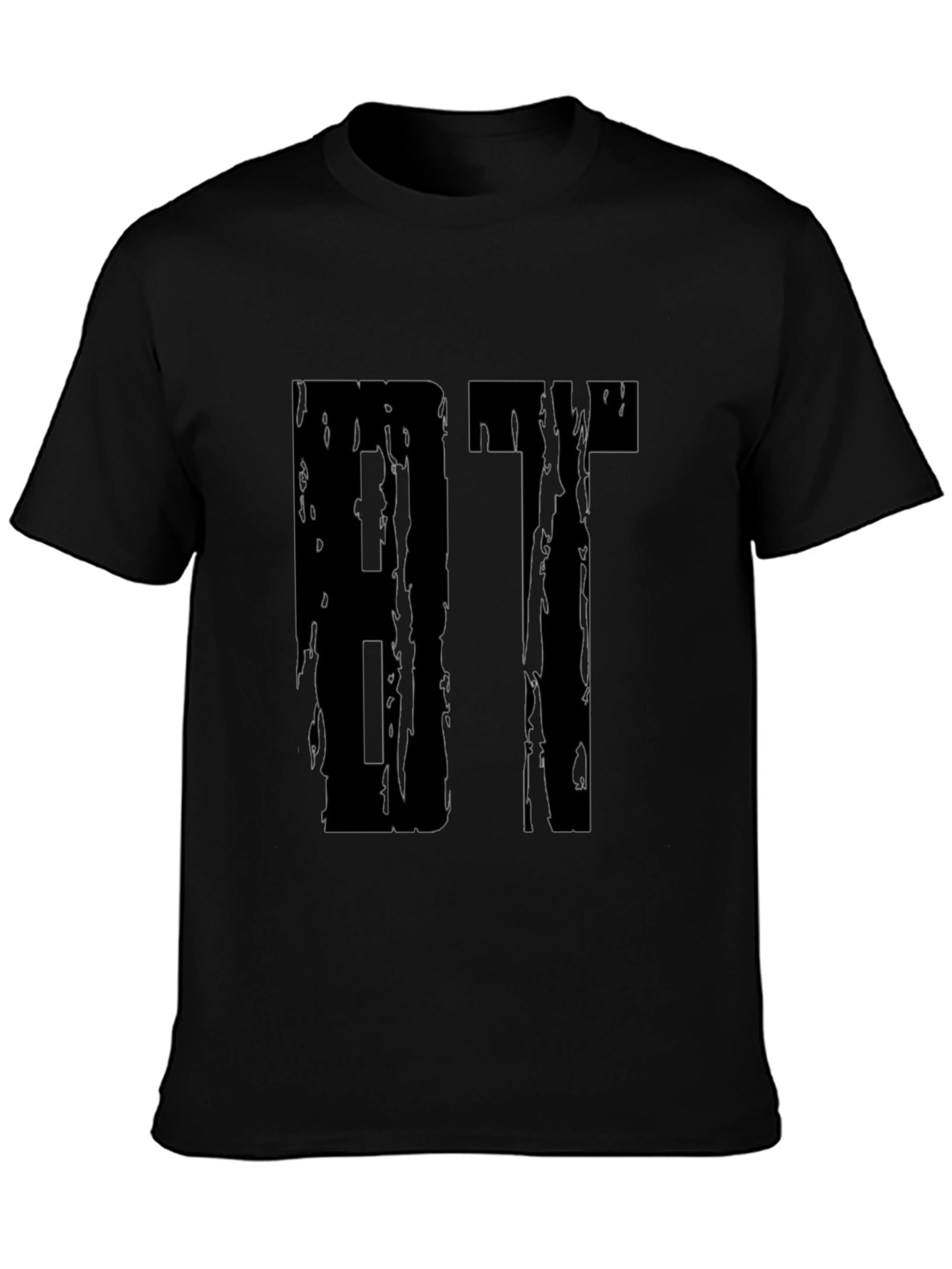 Distressed BT Graphic Black T-Shirt